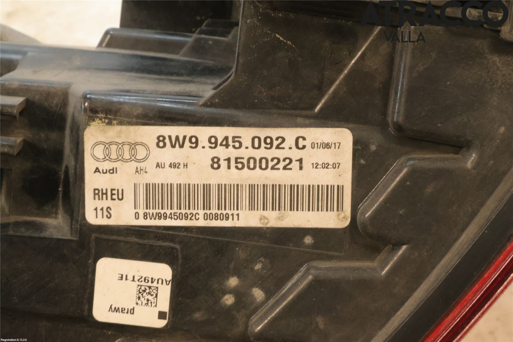 Audi A4/S4 B9 16-19 Bakljus Höger
