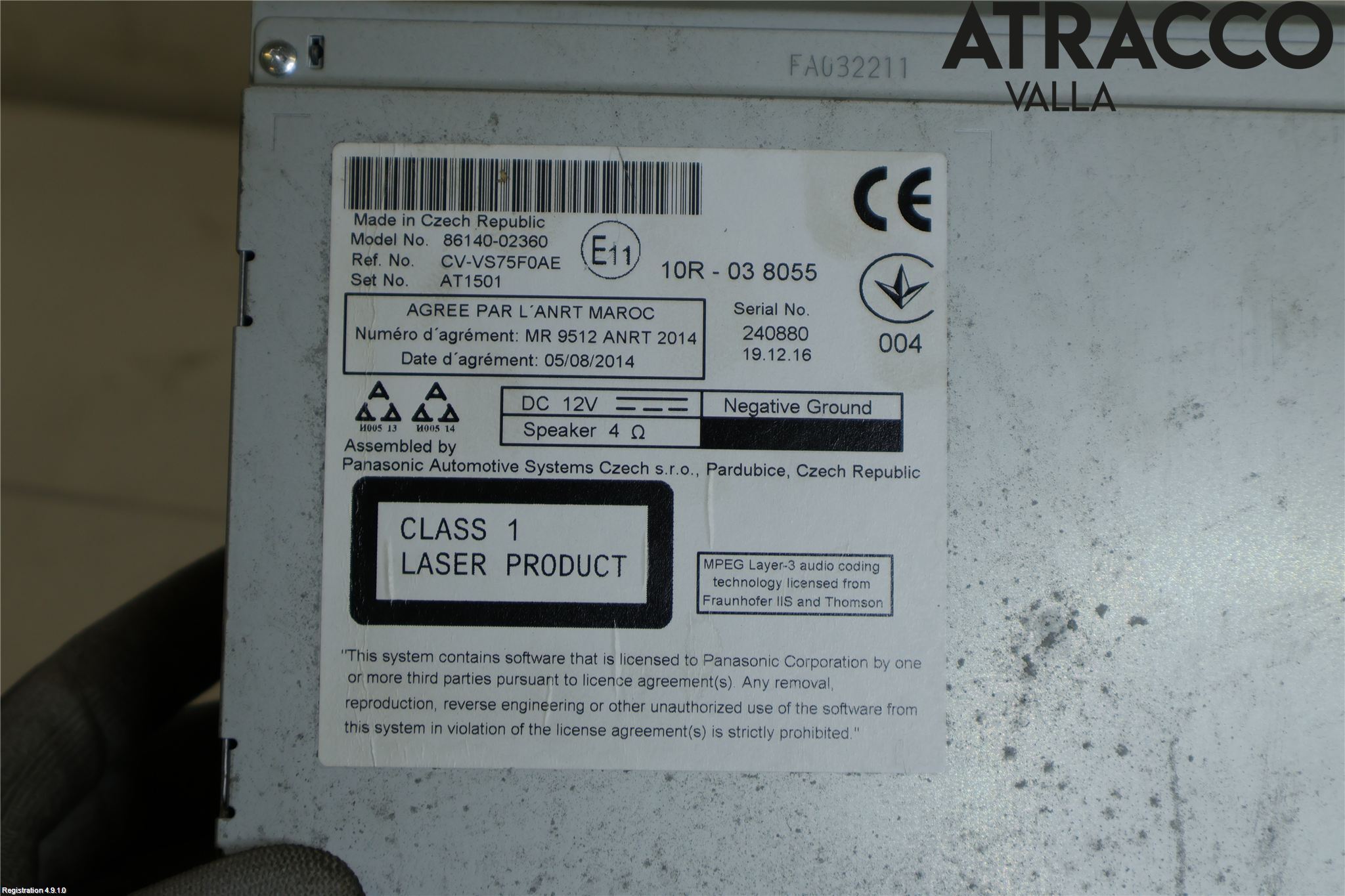 Toyota AURIS 13-19 Cd Radio - Multimediapanel