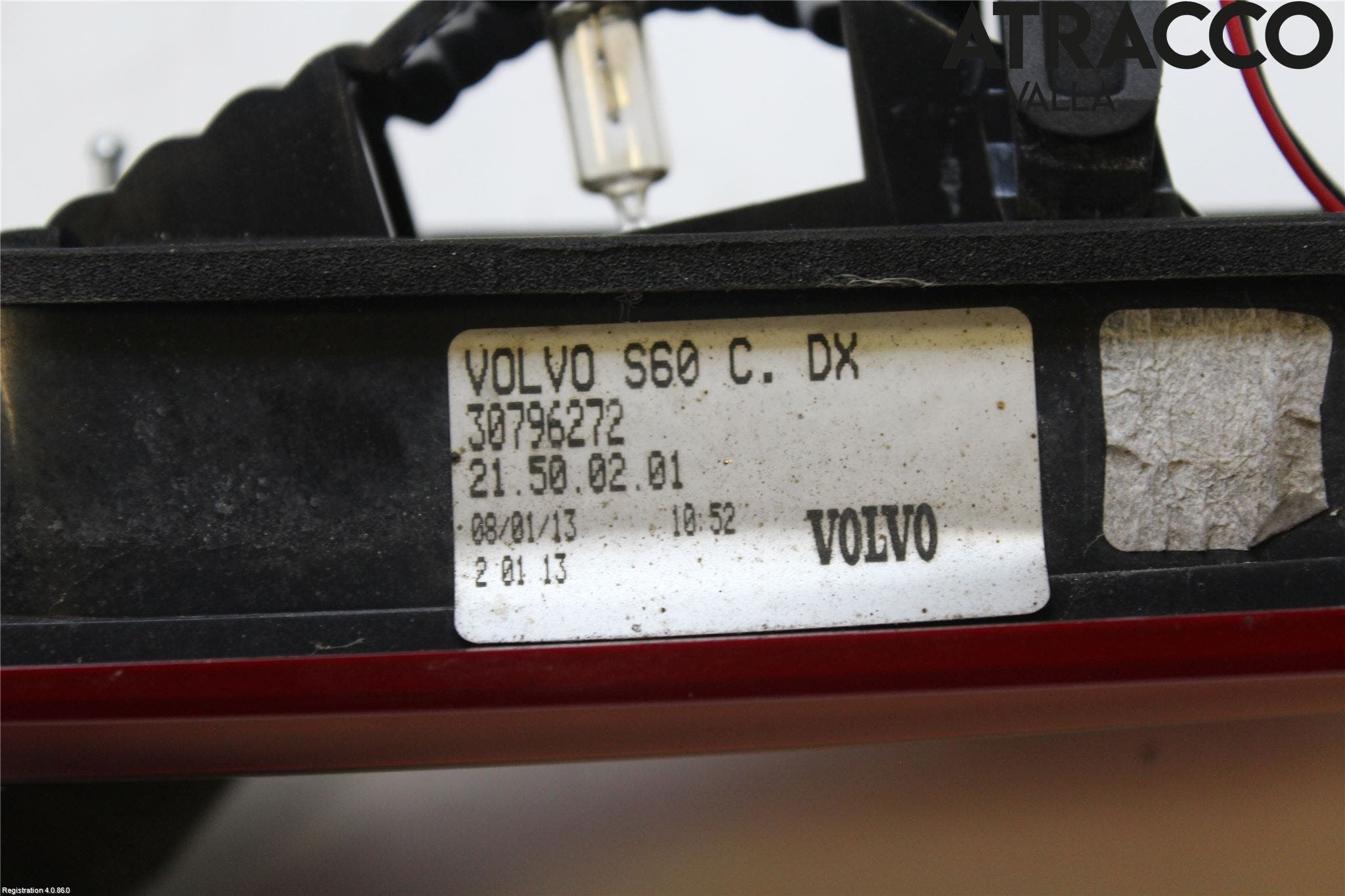 Volvo S60 11-13 Bakljus Lucka Hö