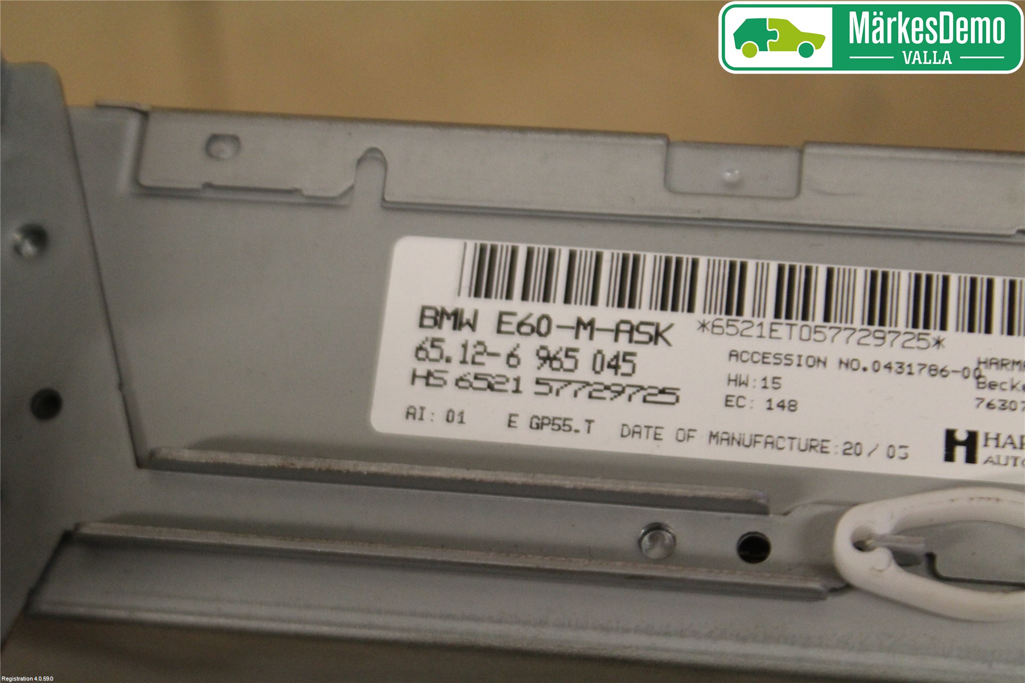 BMW 5 E60/61 Sed/Tou 02-10 Cd Radio - Multimediapanel
