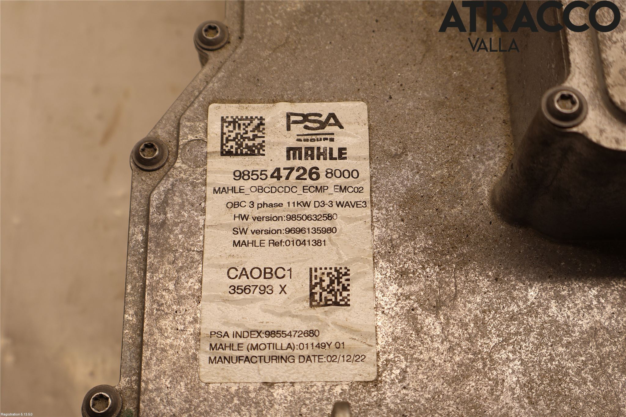 Peugeot 2008/E-2008 20- Batteriladdare Högspänning