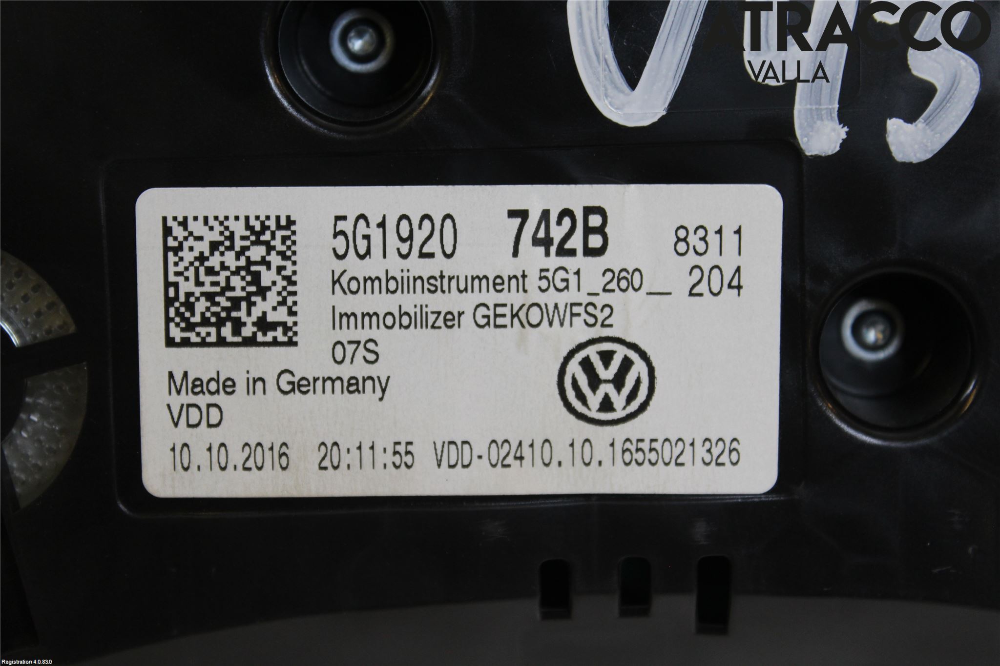 Volkswagen VW GOLF / E-GOLF VII 13-20 Instrument Komb