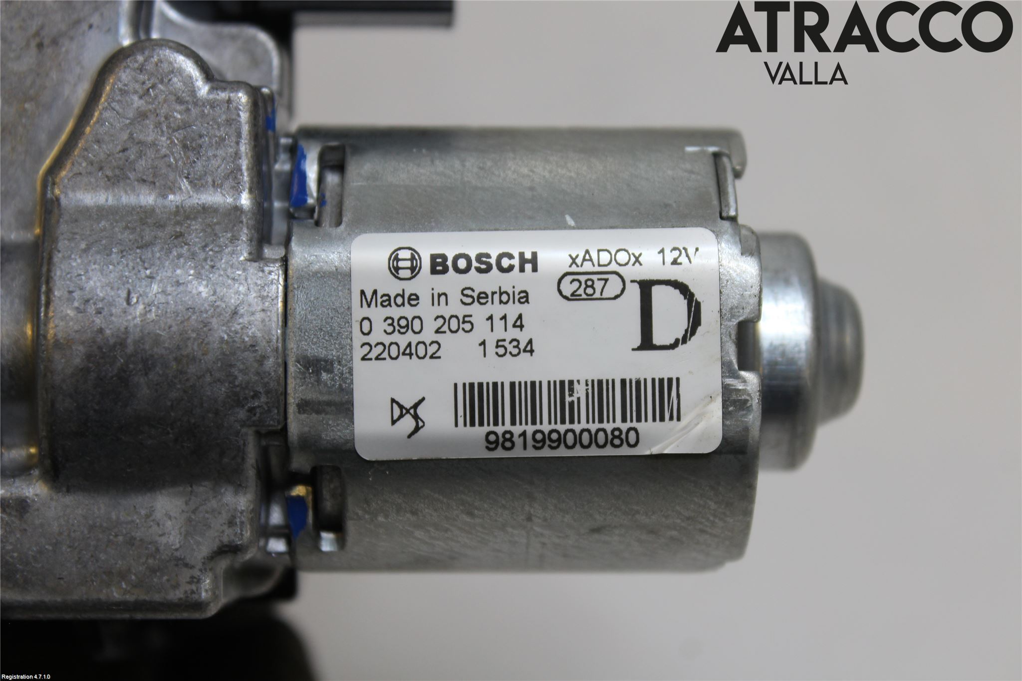 Peugeot 208/E-208 20- Torkarmotor Baklucka