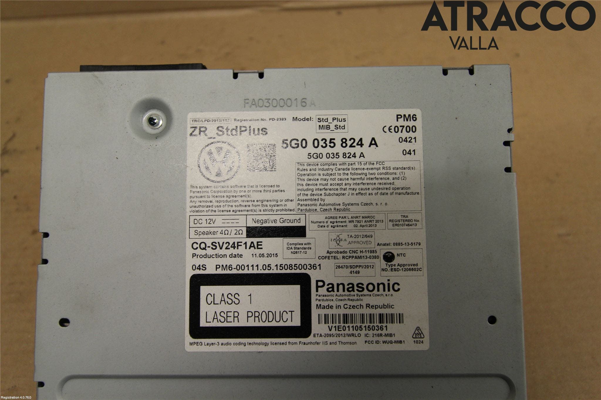 Volkswagen VW GOLF / E-GOLF VII 13-20 Cd Radio - Multimediapanel