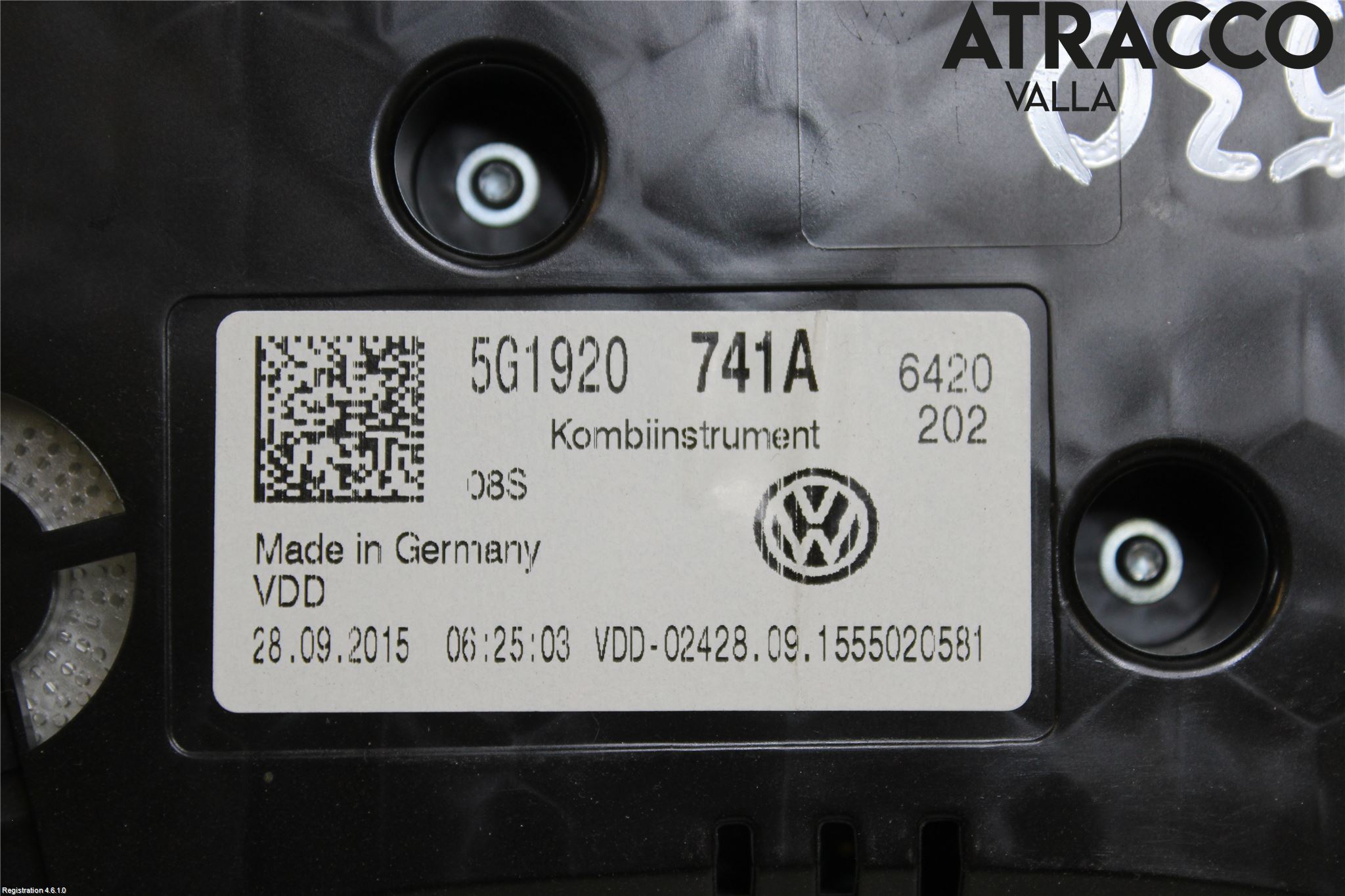 Volkswagen VW GOLF / E-GOLF VII 13-20 Instrument Komb