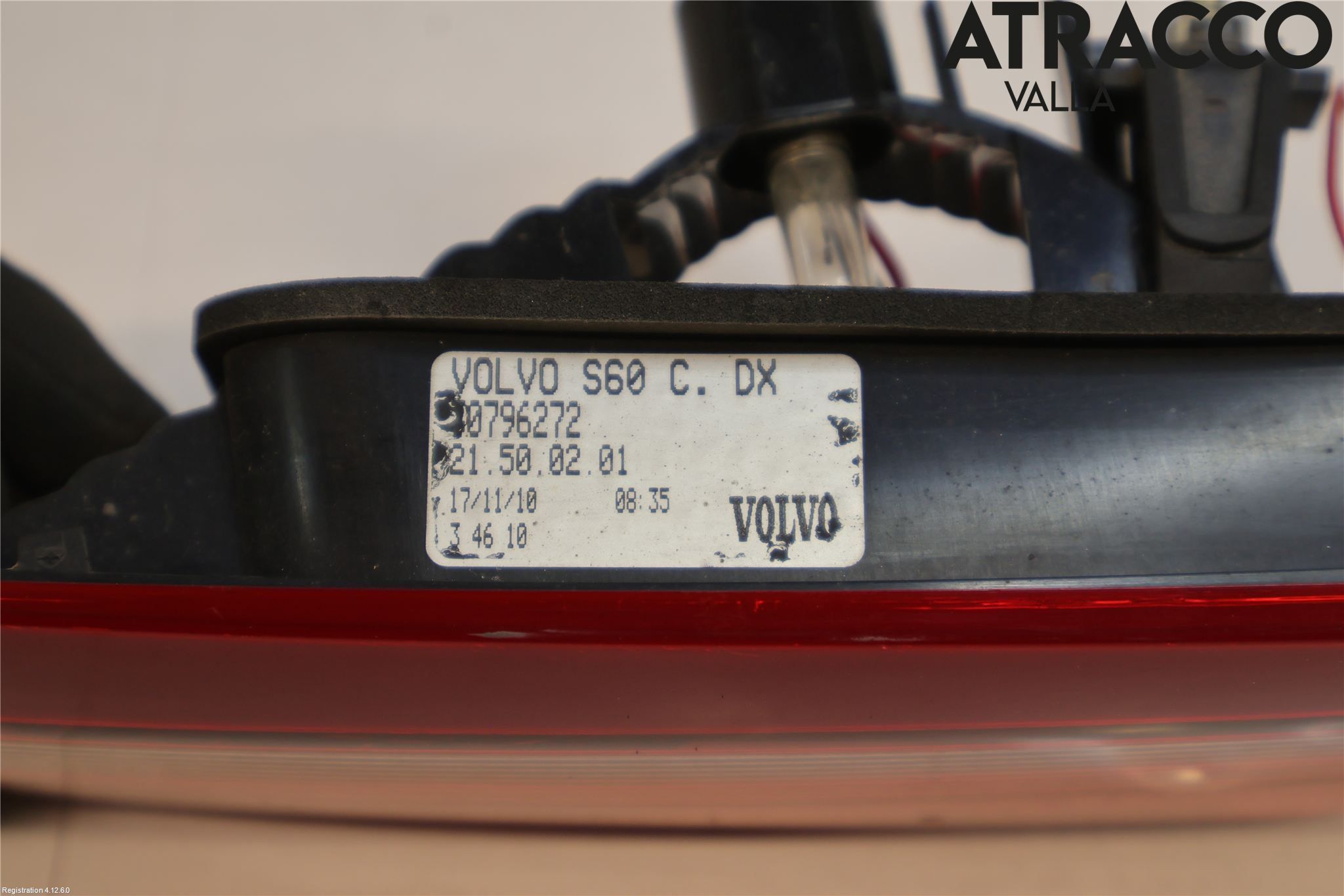 Volvo S60 11-13 Bakljus Lucka Hö