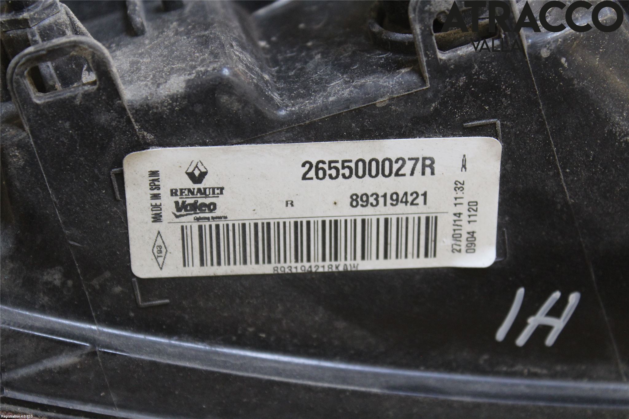 Renault MEGANE III 09-15 Bakljus Lucka Hö