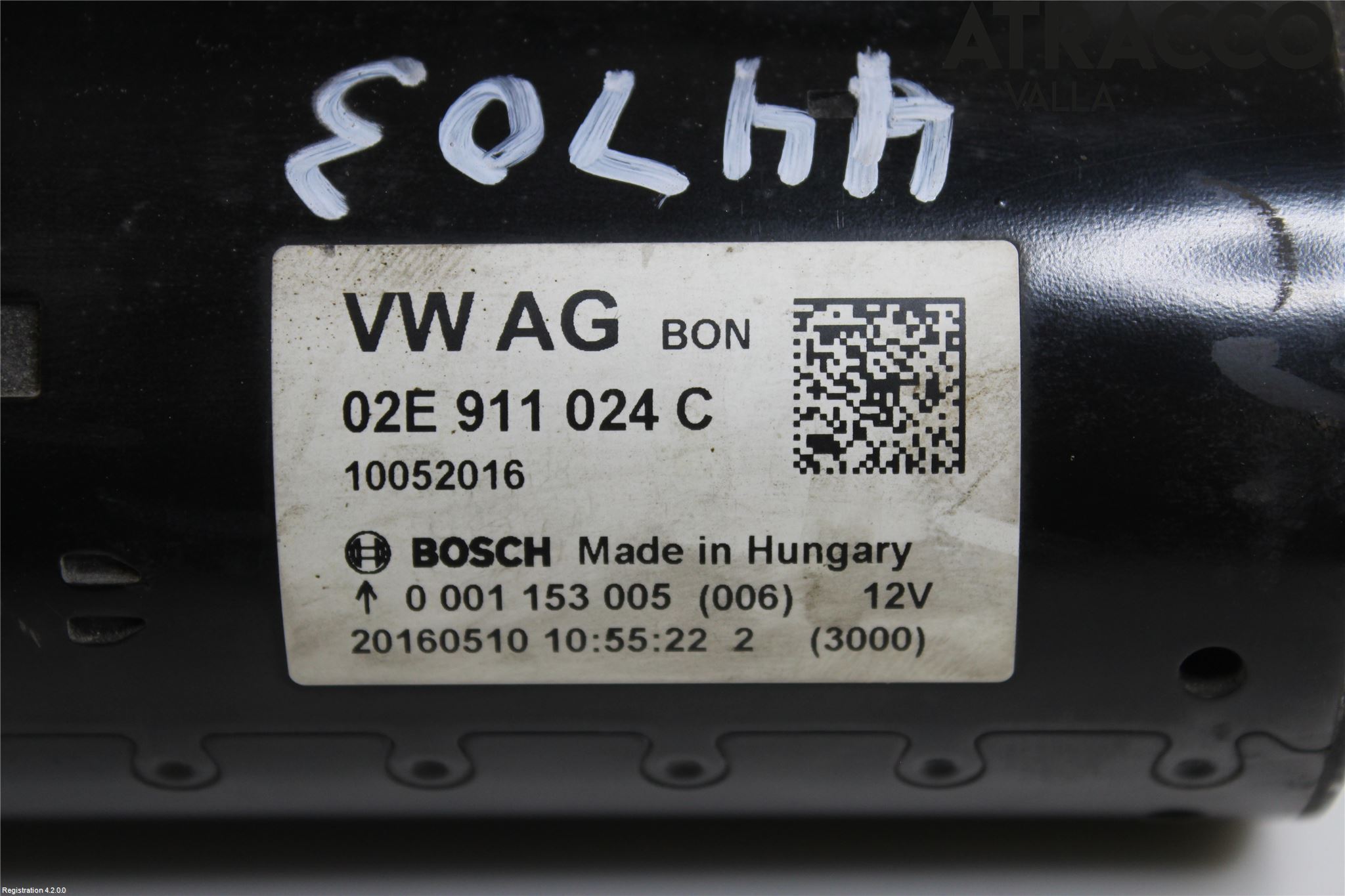 Volkswagen VW CADDY 16-20 Startmotor Diesel