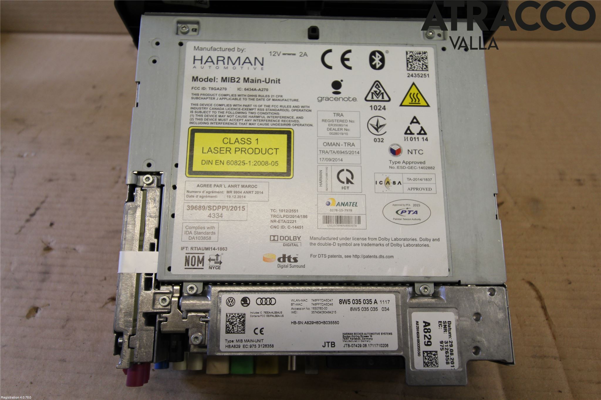 Audi A4/S4 B9 16-19 Cd Radio - Multimediapanel