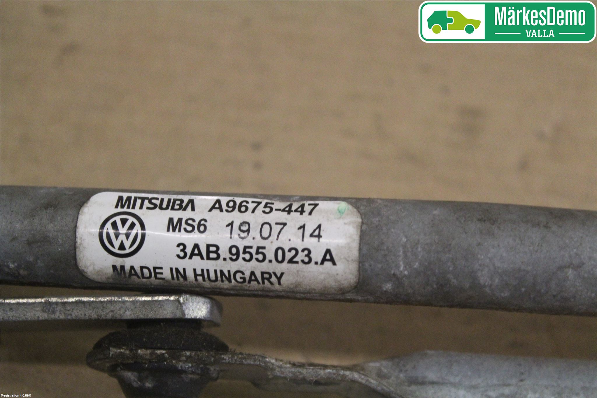 Volkswagen VW PASSAT 11-14 Torkarmekanism Vindruta