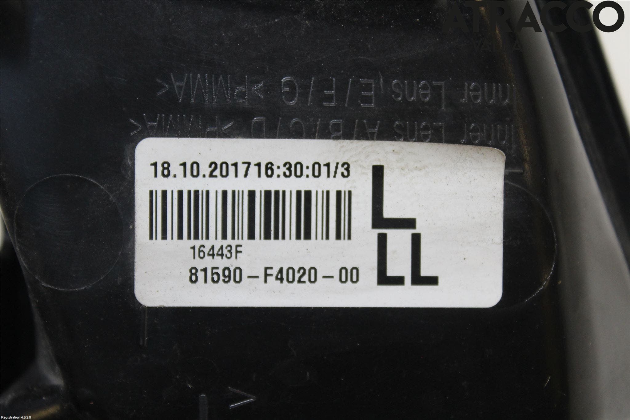 Toyota C-HR 16-23 Bakljus Lucka Vä