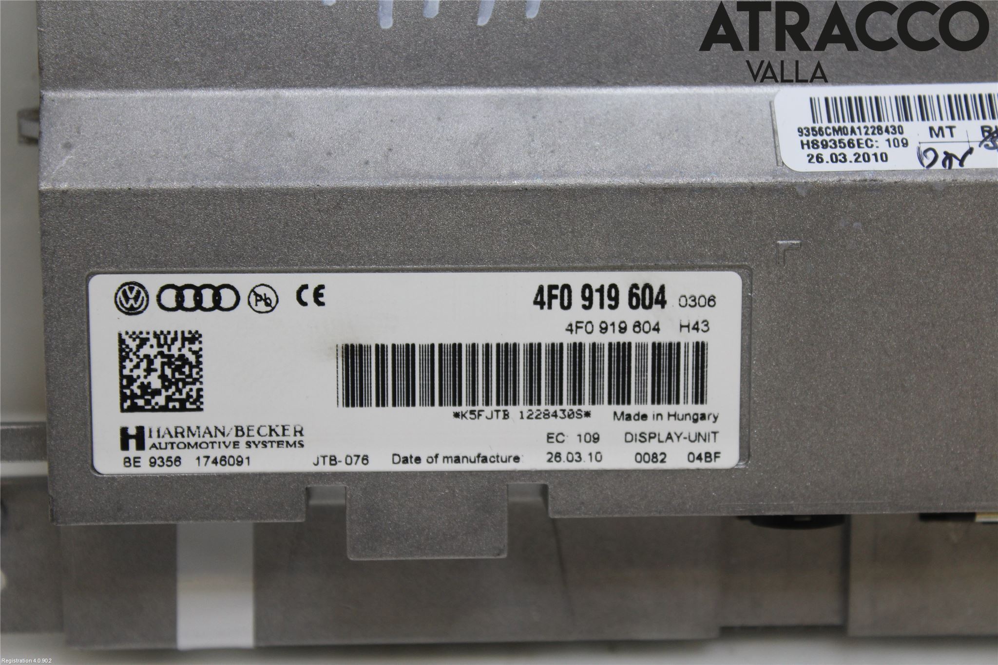 Audi A4/S4 08-11 Multifunktionsdisplay