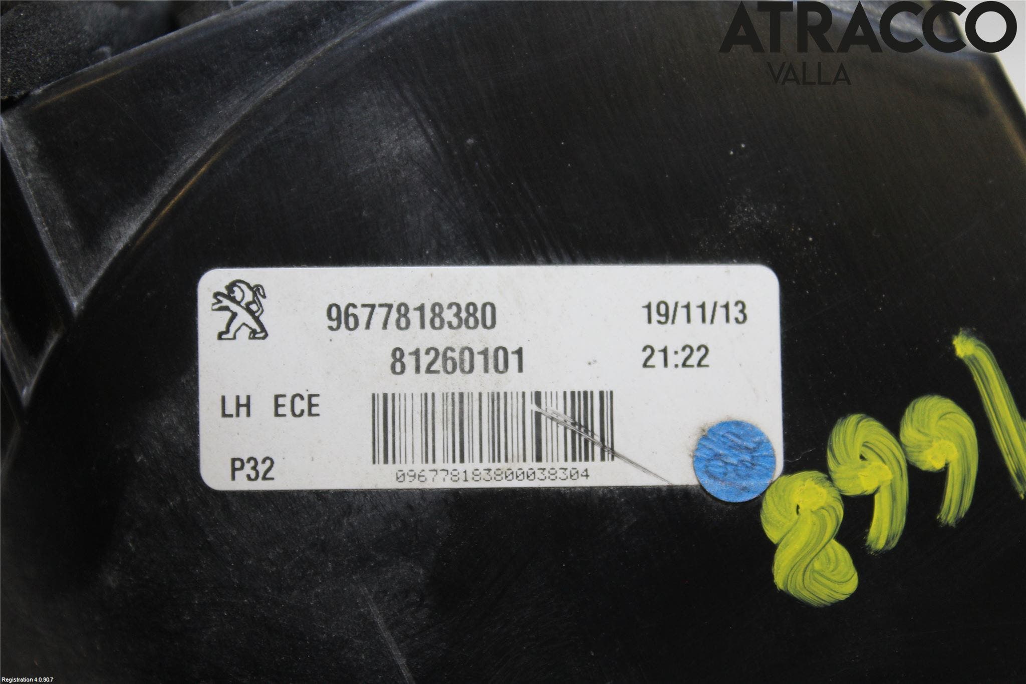 Peugeot 308 14-21 Bakljus Lucka Vä