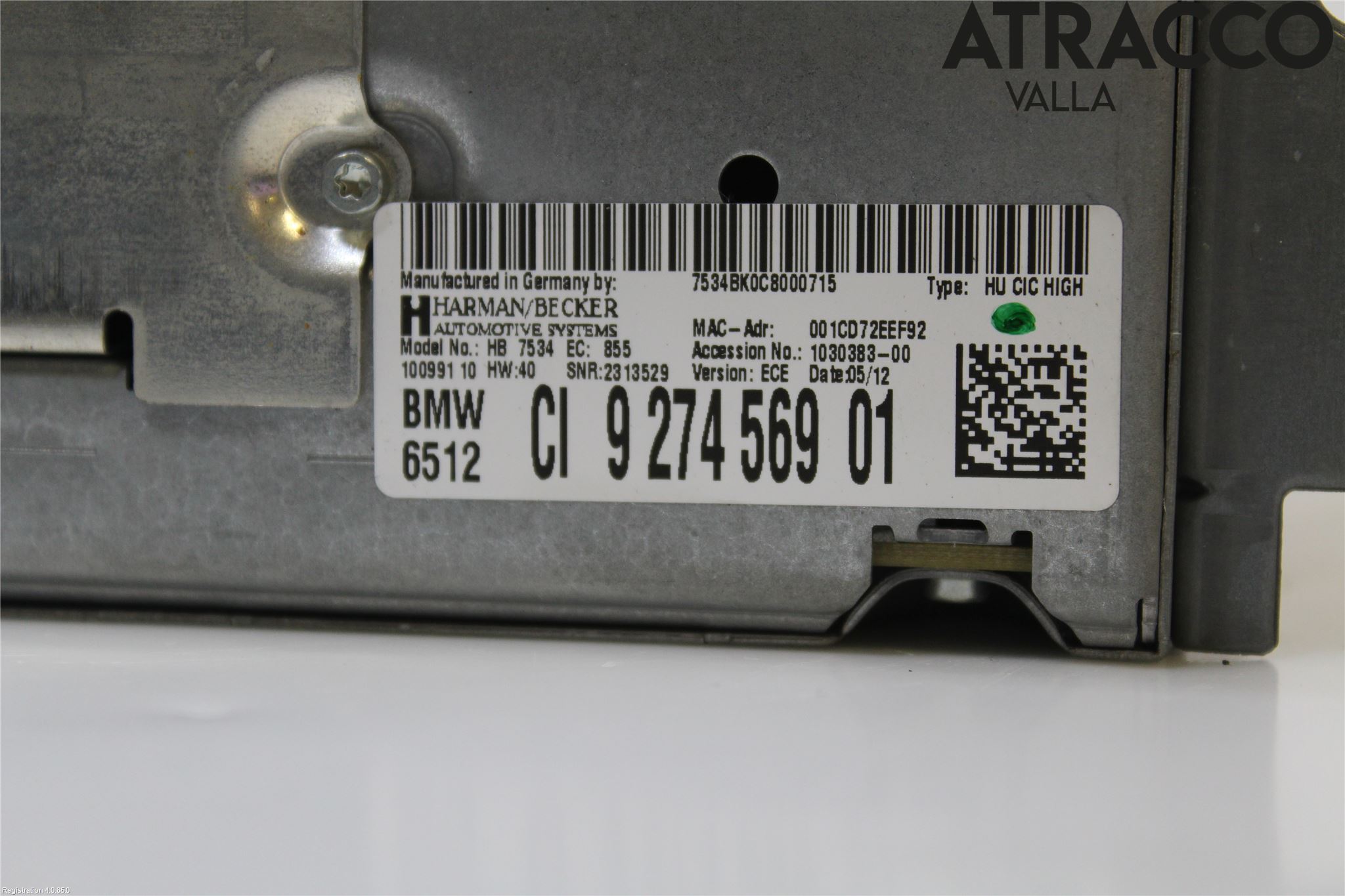 BMW 5 F10/F11/F18 09-17 Cd Radio - Multimediapanel