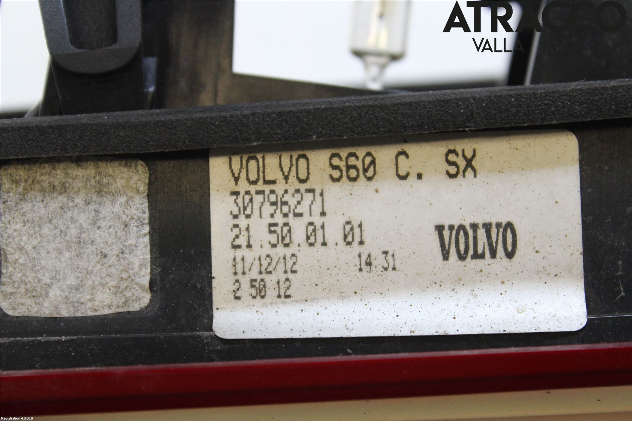 Volvo S60 11-13 Bakljus Lucka Vä