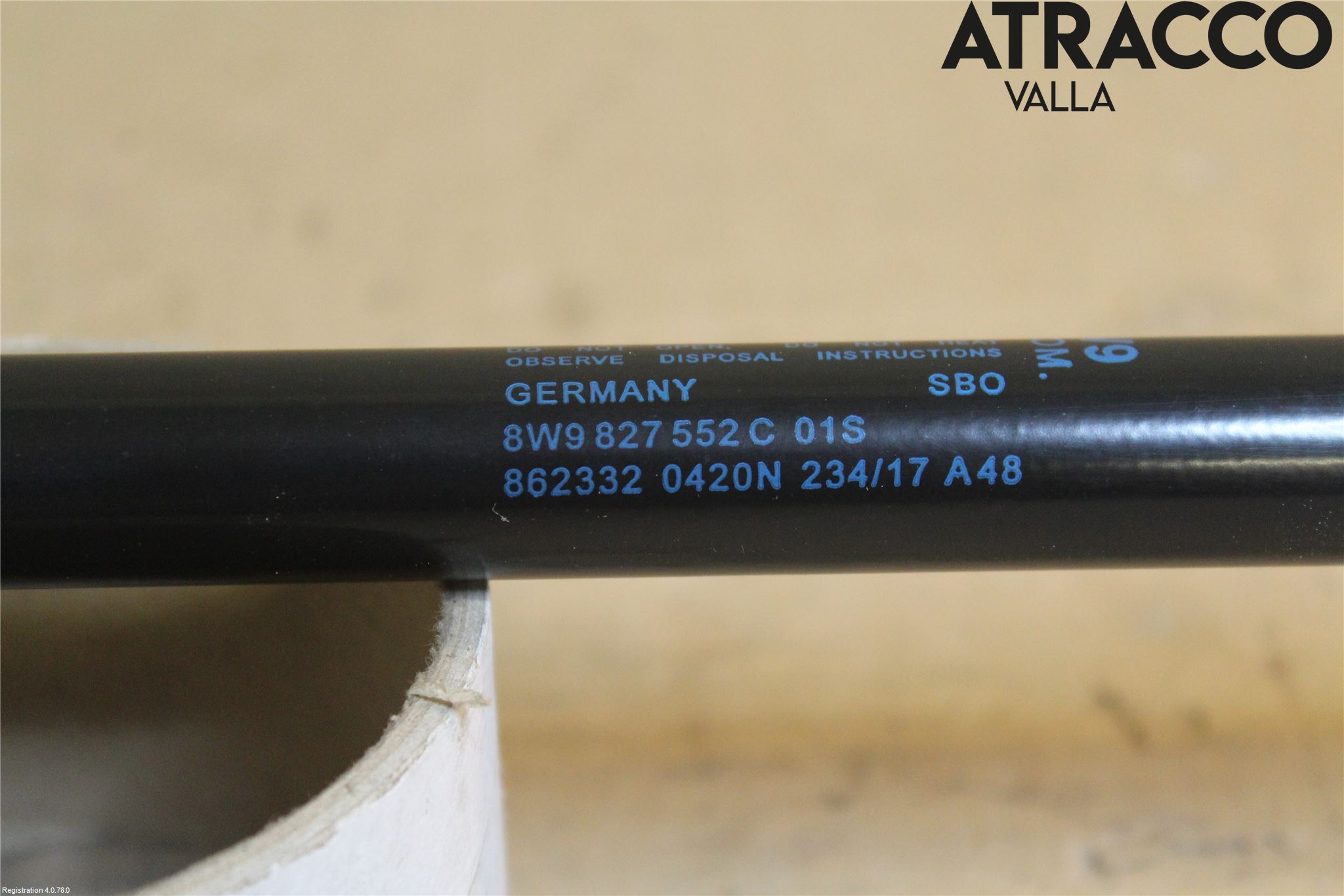 Audi A4/S4 B9 16-19 Gasfjäder Baklucka