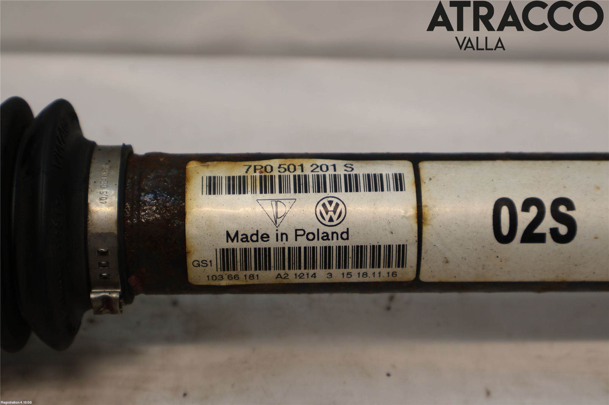 Volkswagen VW TOUAREG 7P 11-18 Drivaxel Bak Vä-Hö
