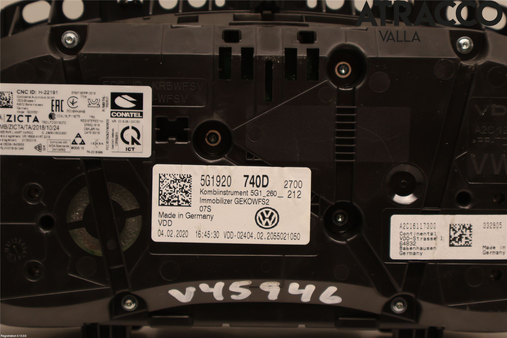 Volkswagen VW GOLF / E-GOLF VII 13-20 Instrument Komb