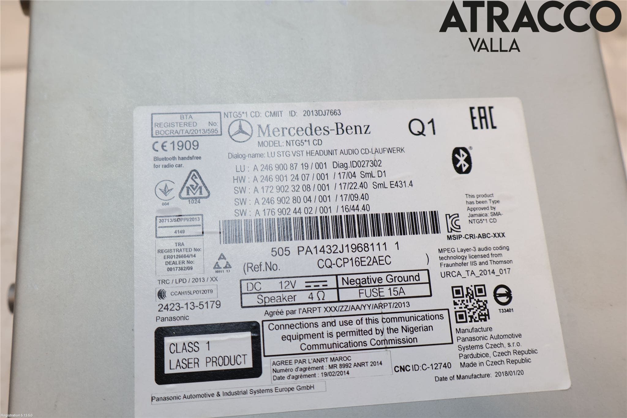 Mercedes-Benz MB CLA-KLASS (C117/X117) 13-19 Cd Radio - Multimediapanel