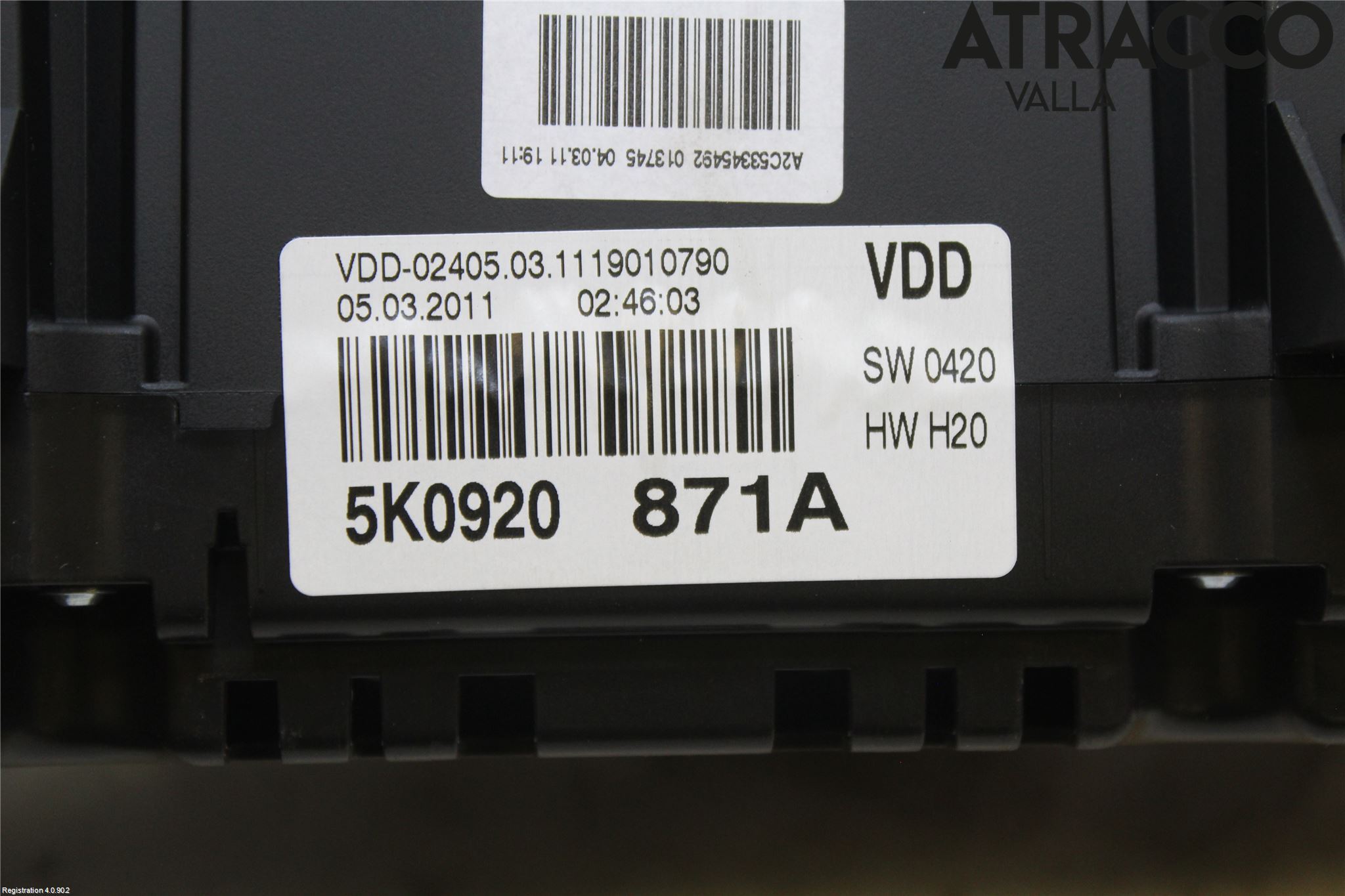 Volkswagen VW GOLF VI 09-13 Instrument Komb