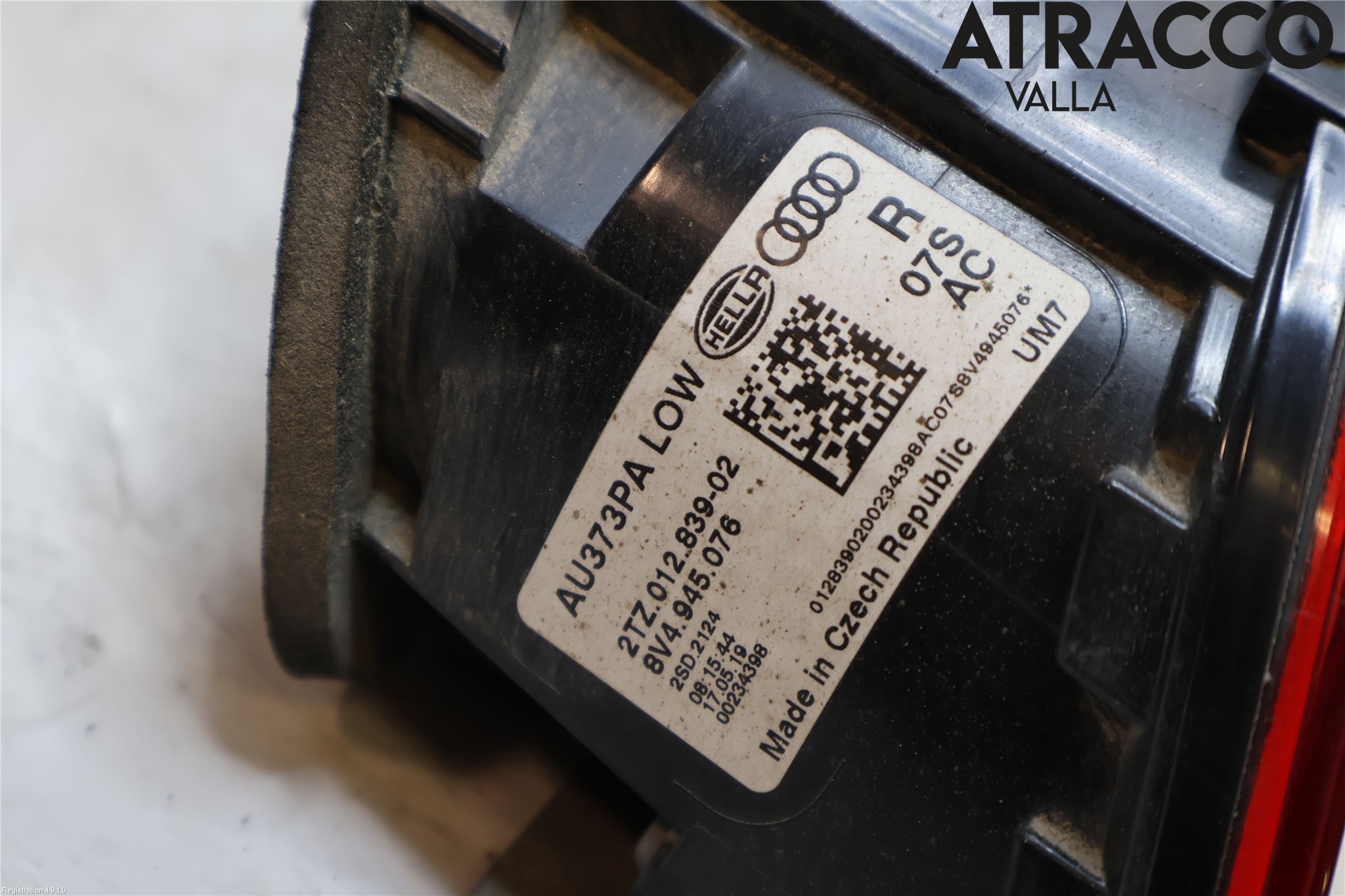 Audi A3/S3 8V 13-20 Bakljus Lucka Hö