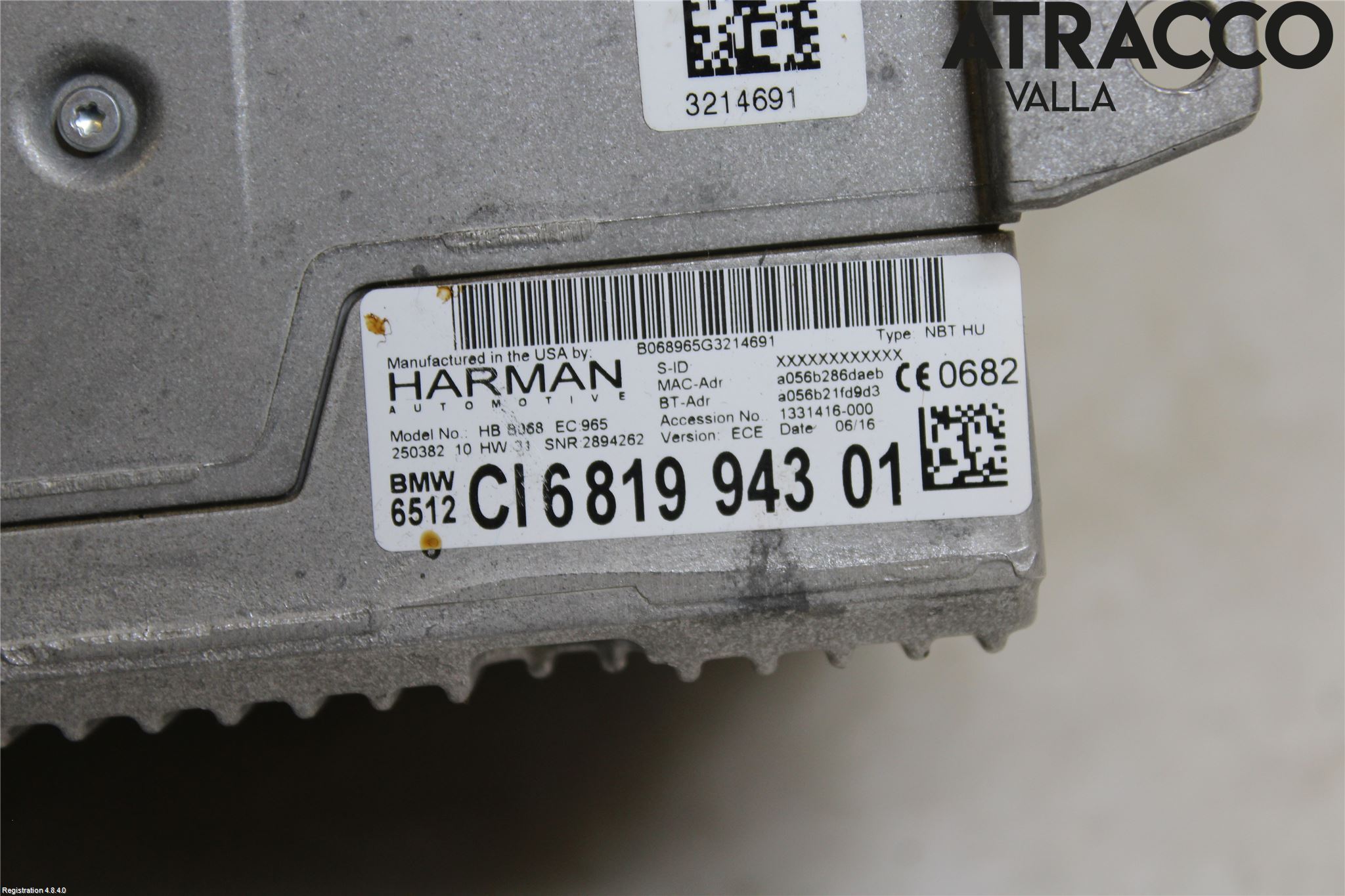 BMW X4 F26 14-18 Gps Navigator