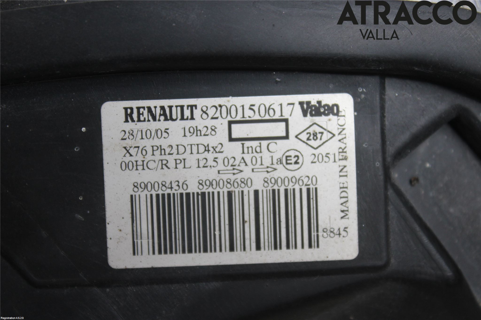 Renault KANGOO I 03-08 Strålkastare Höger