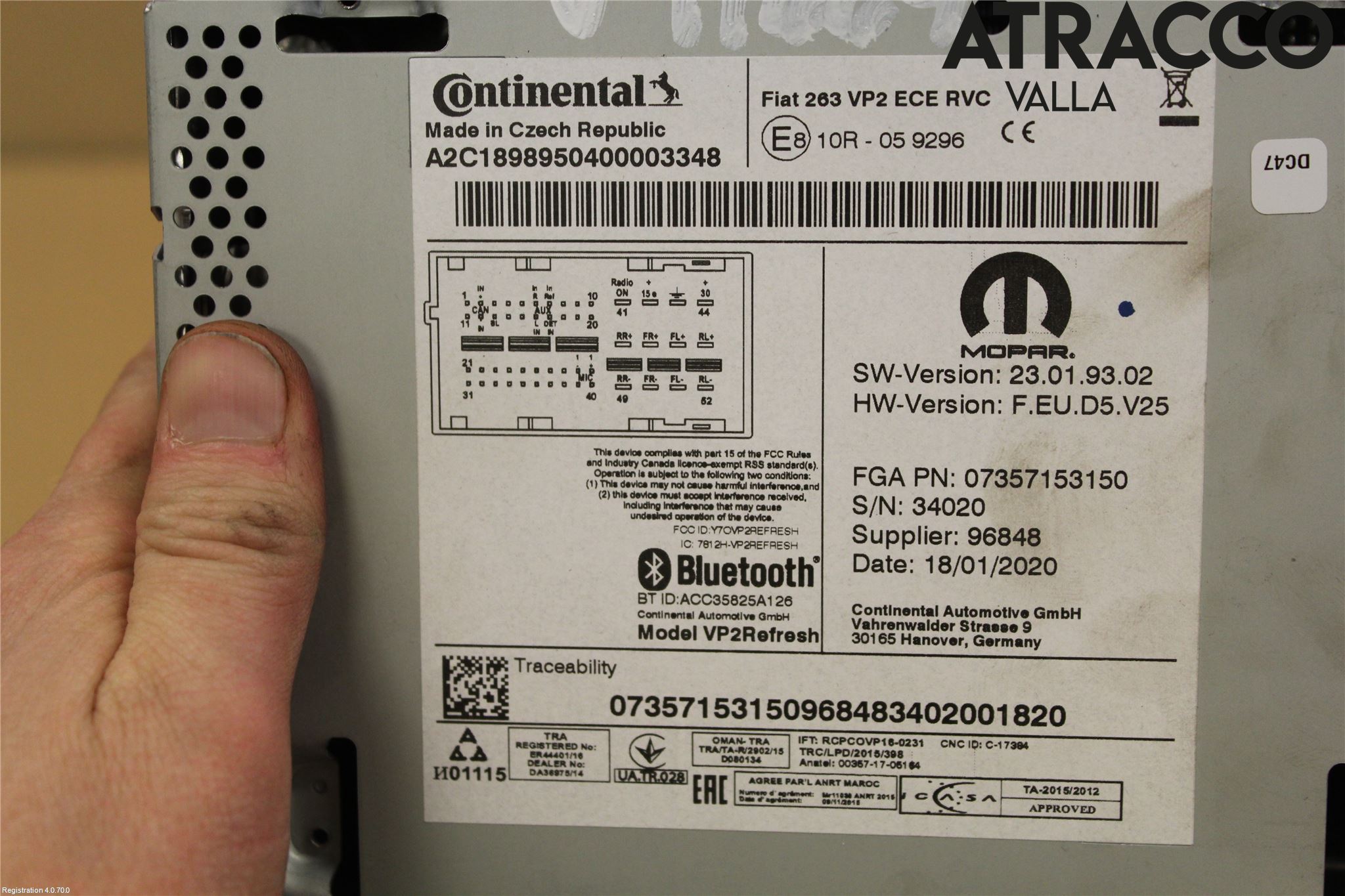 Fiat DOBLO CARGO Cd Radio - Multimediapanel