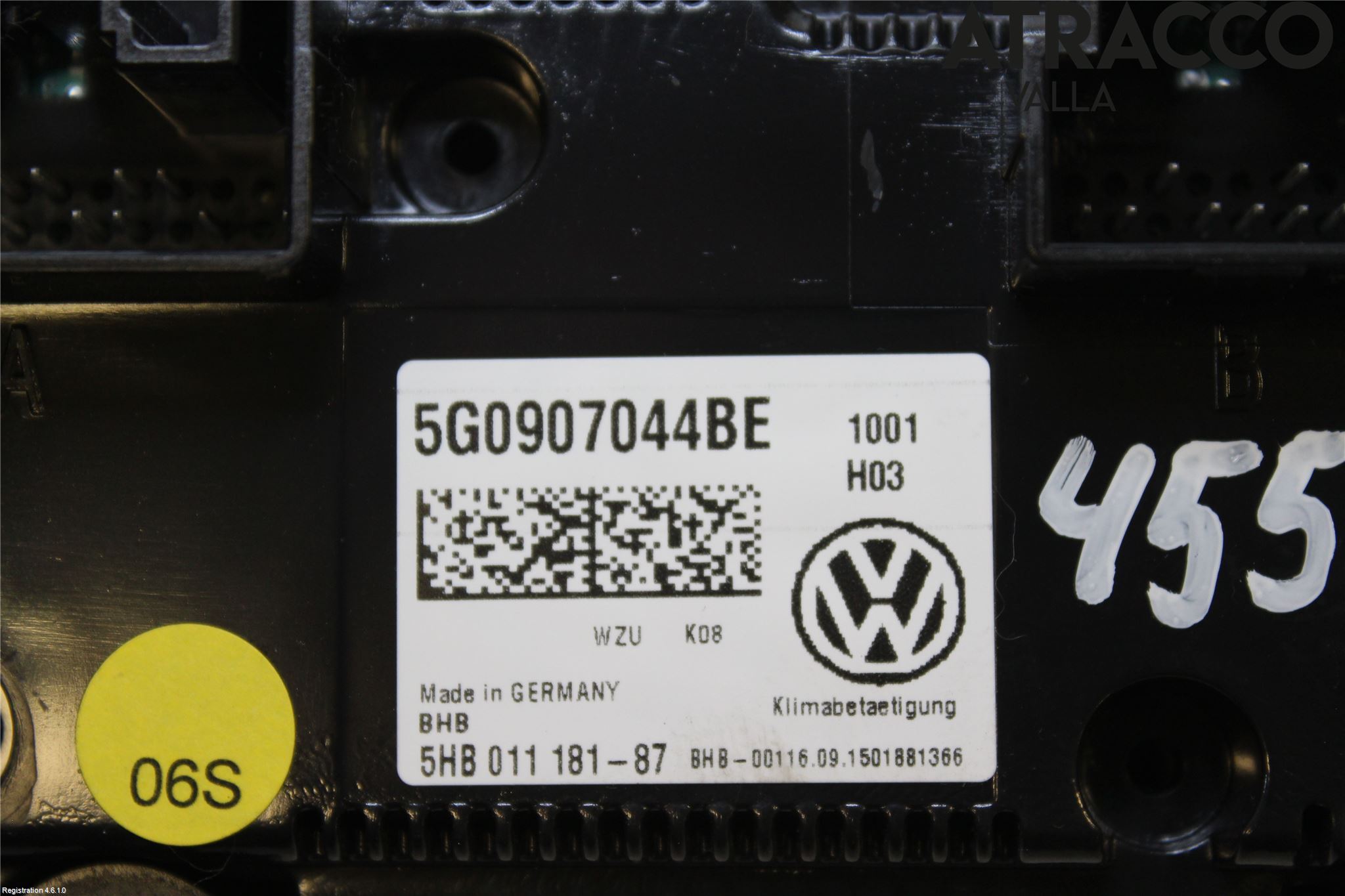 Volkswagen VW GOLF / E-GOLF VII 13-20 Ac Styrenhet Ac Manöveren