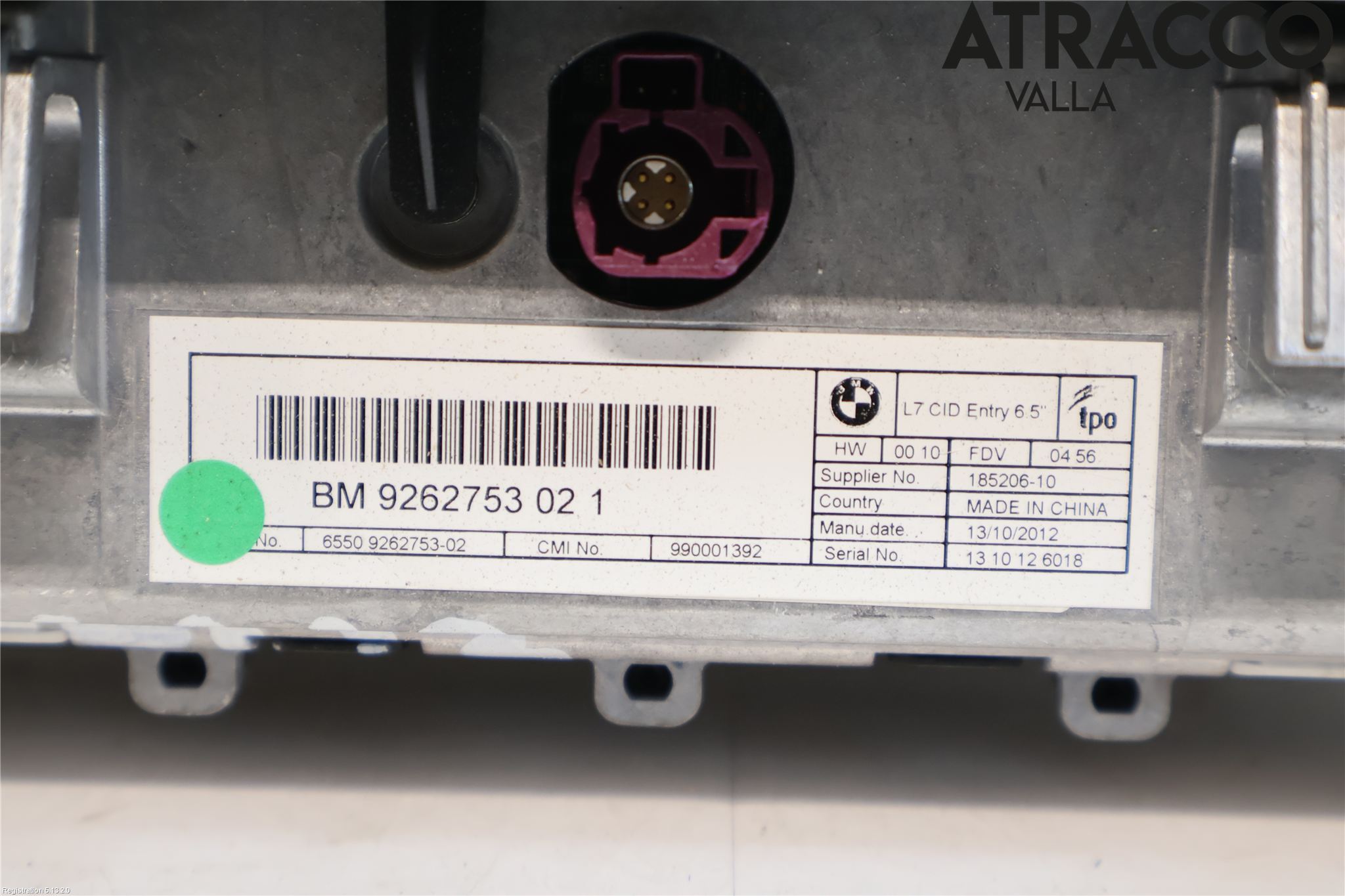 BMW 3 F30/F31/F80 12-19 Bildskärm
