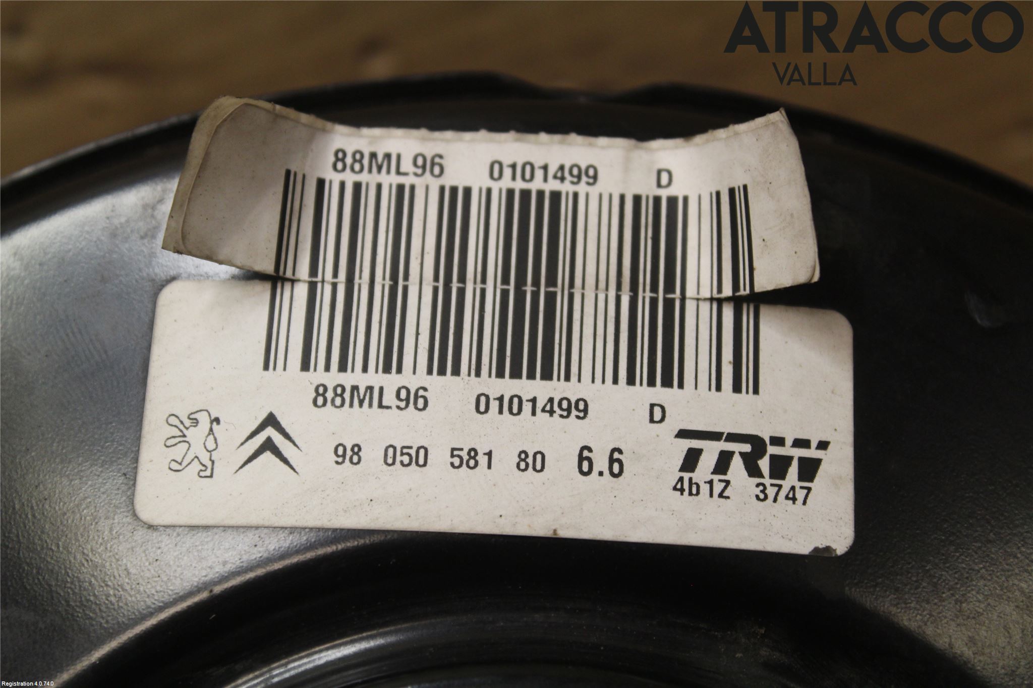 Peugeot 208 12-15 Bromsservo