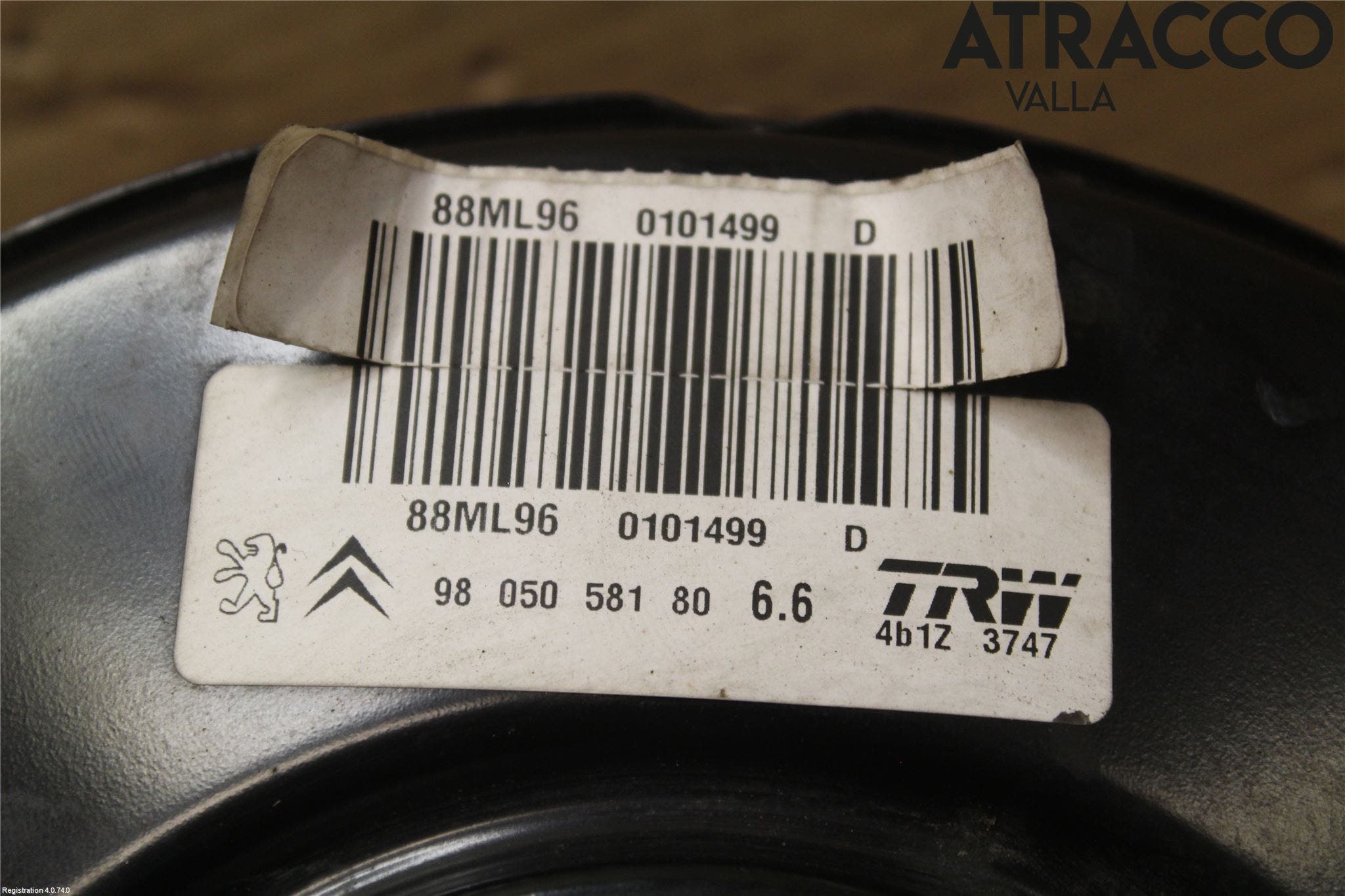 Peugeot 208 12-15 Bromsservo