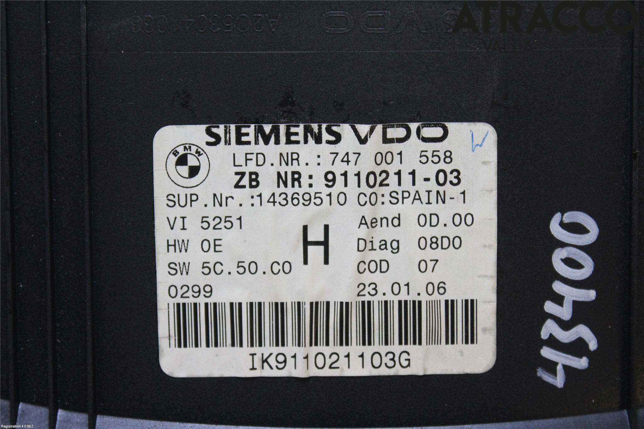 BMW 3 E90/91 SED/TOU 05-12 Instrument Komb