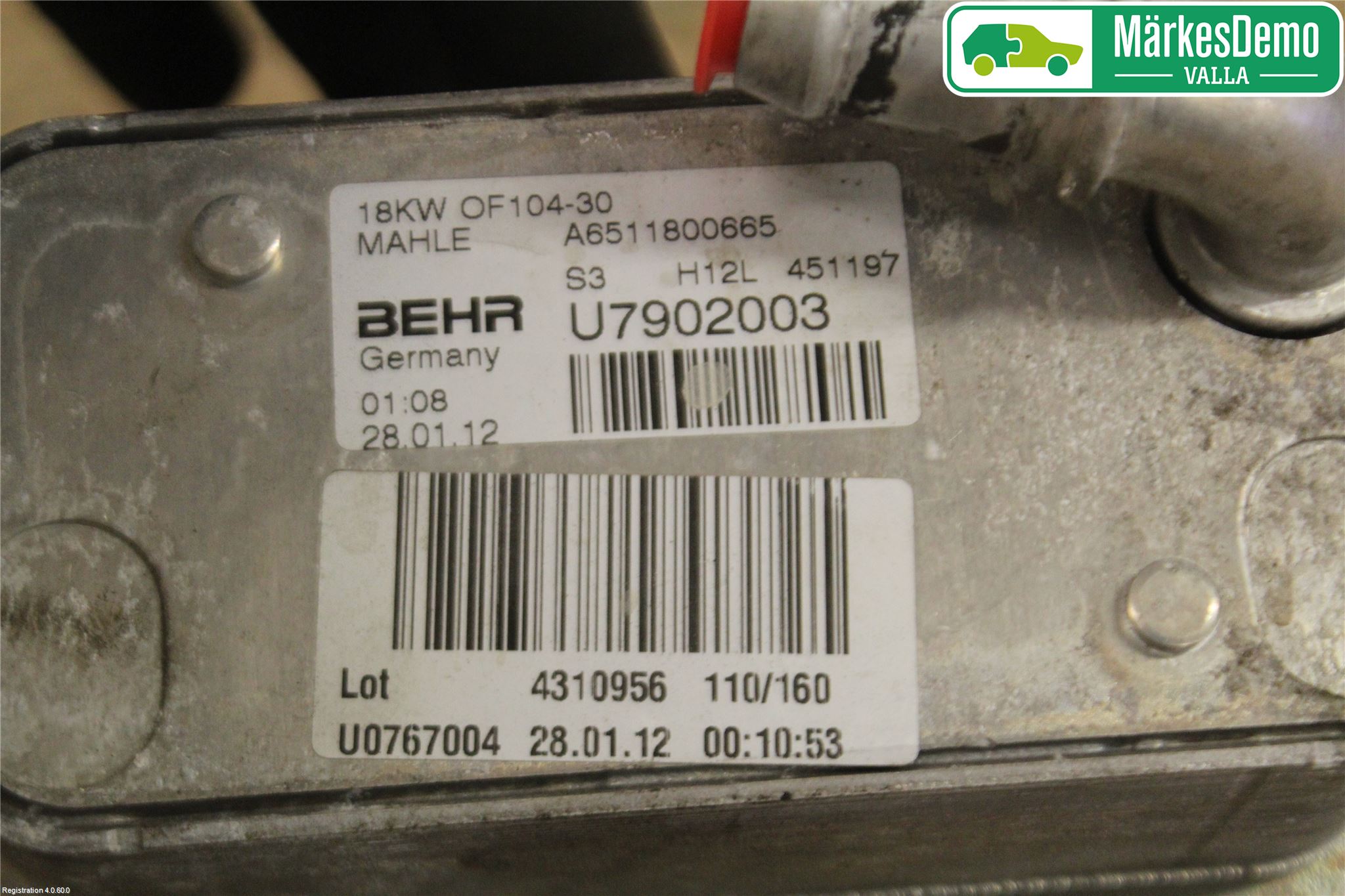 Mercedes-Benz MB C-KLASS (W204) 07-15 Oljekylare Motor