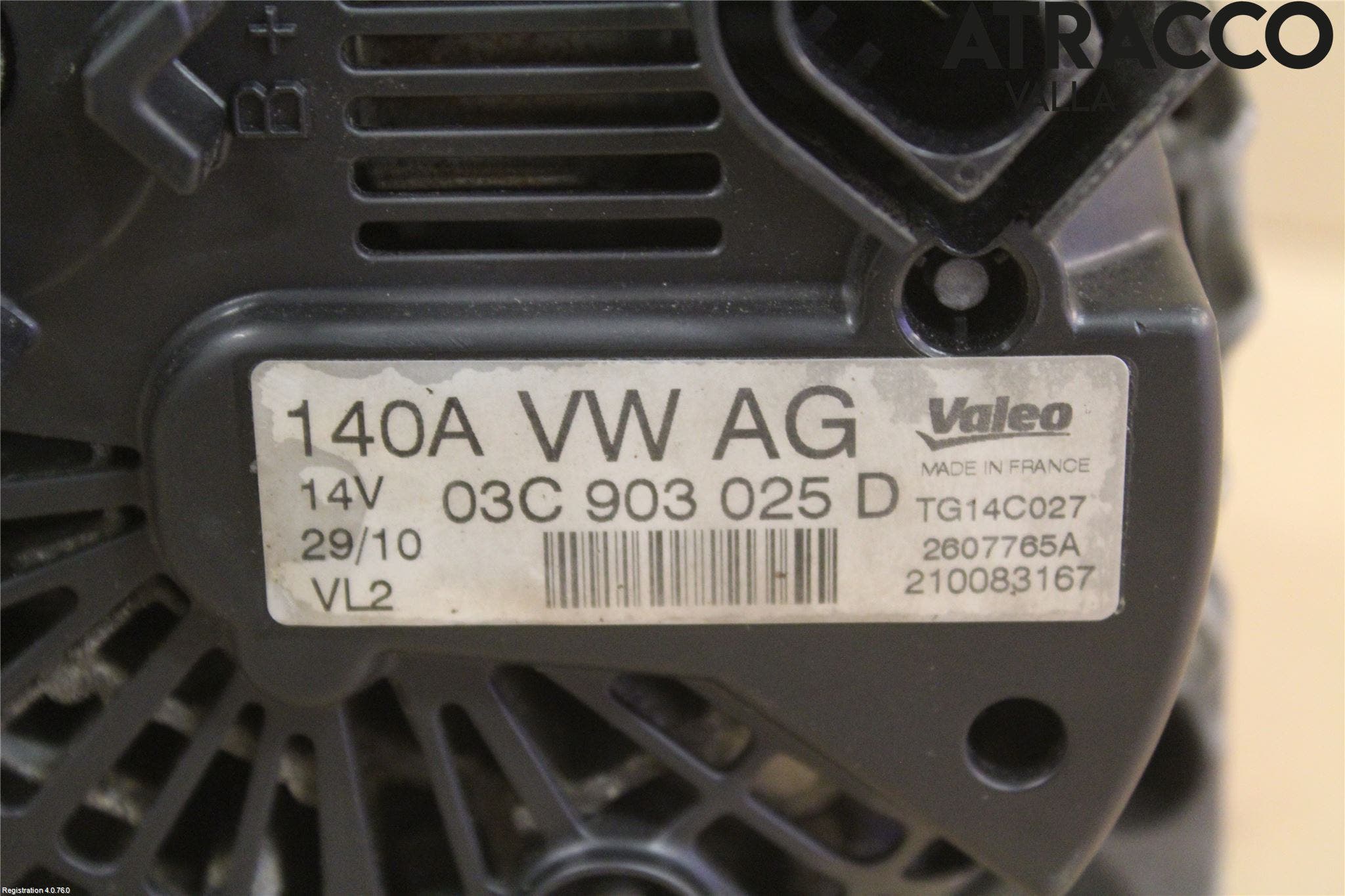 Volkswagen VW GOLF VI 09-13 Generator