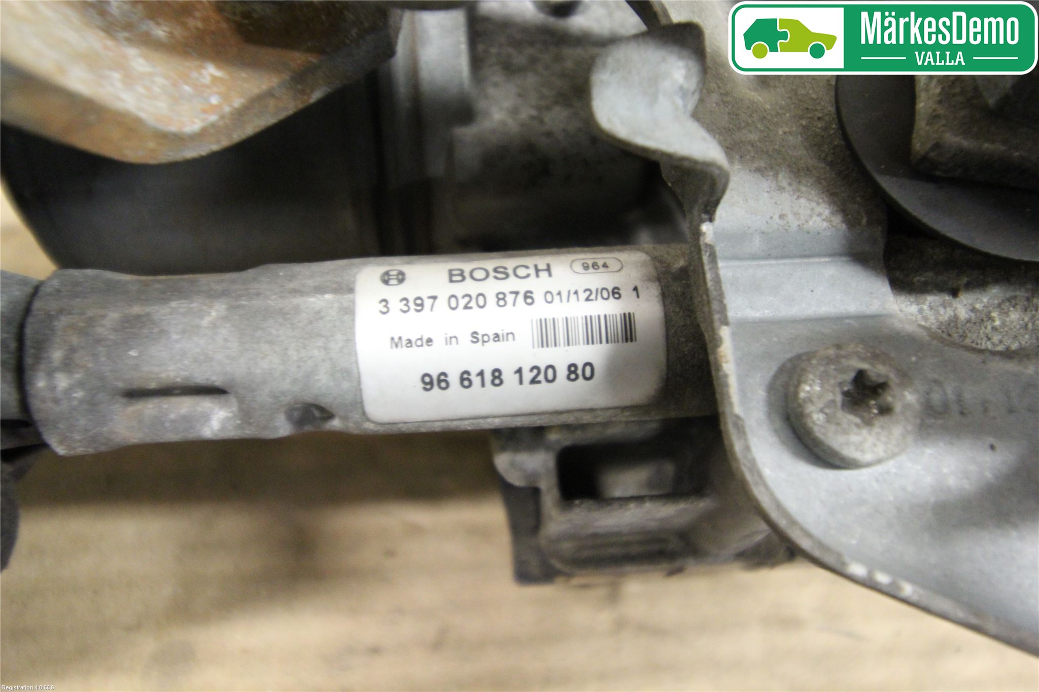 Peugeot 407 Torkarmotor Vindruta