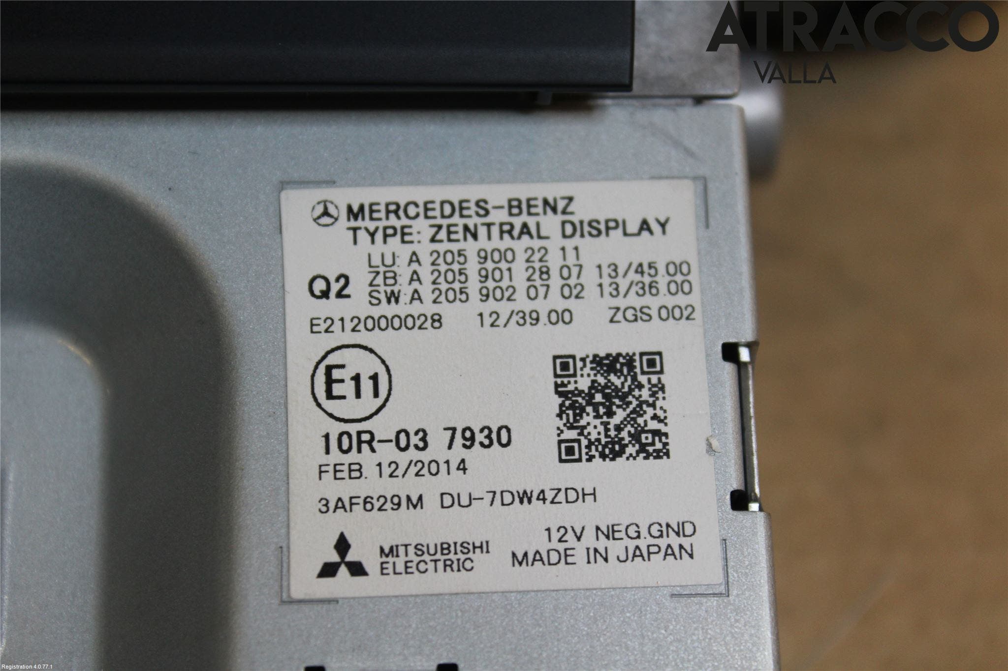 Mercedes-Benz MB C-KLASS (W205) 14-21 Multifunktionsdisplay