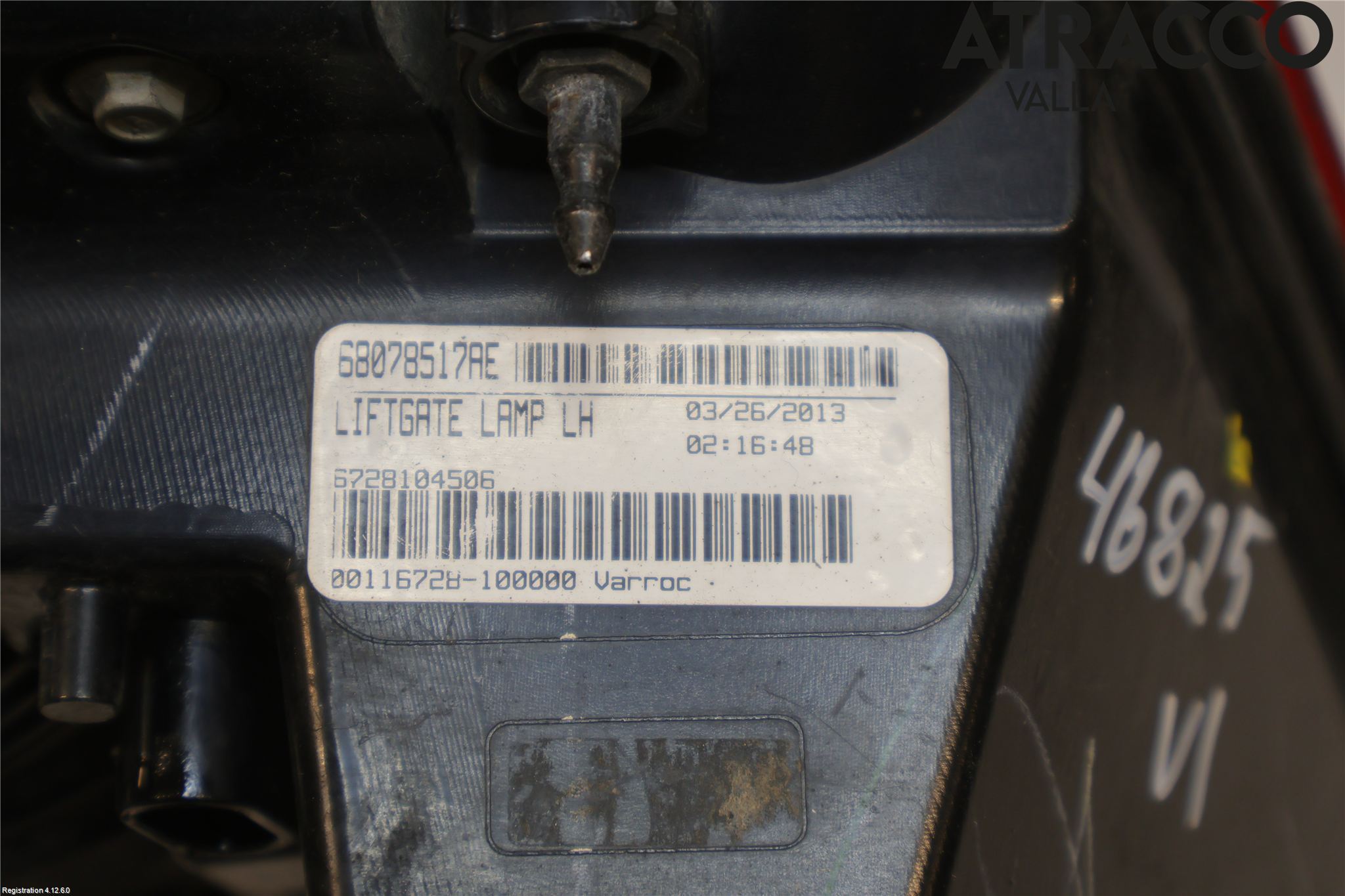 Fiat FREEMONT Bakljus Lucka Vä