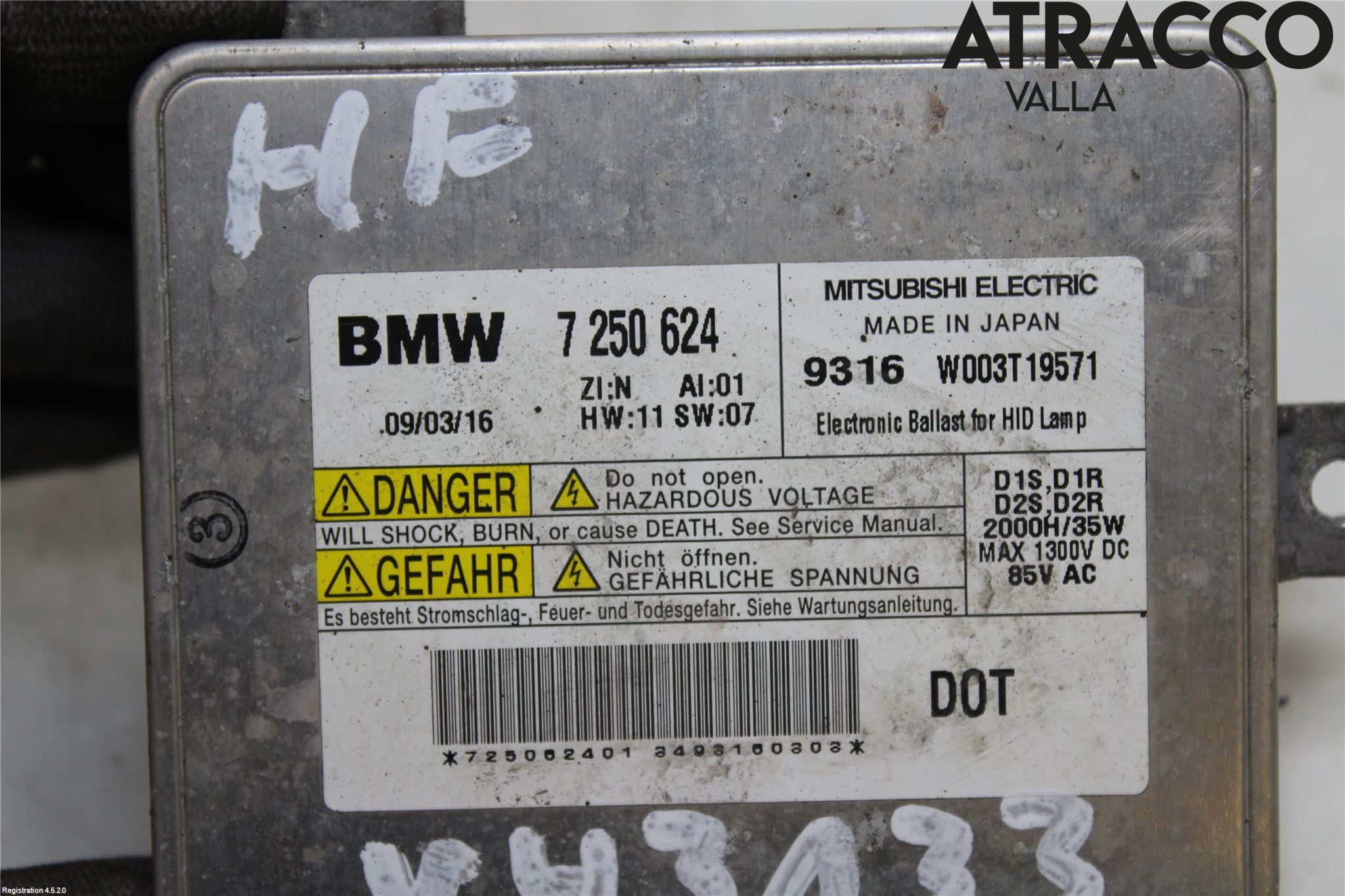 BMW 3 E90/91 SED/TOU 05-12 Styrenhet Strålkastare
