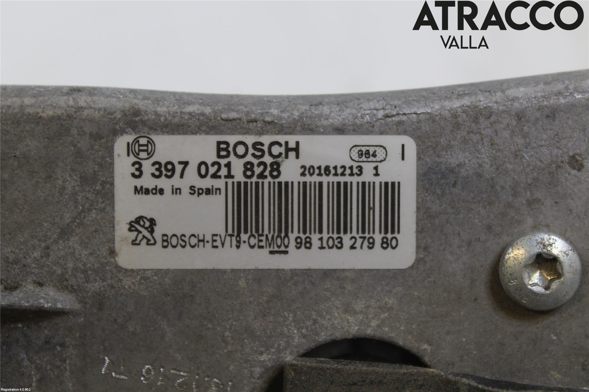 Peugeot 308 14-21 Torkarmekanism Vindruta