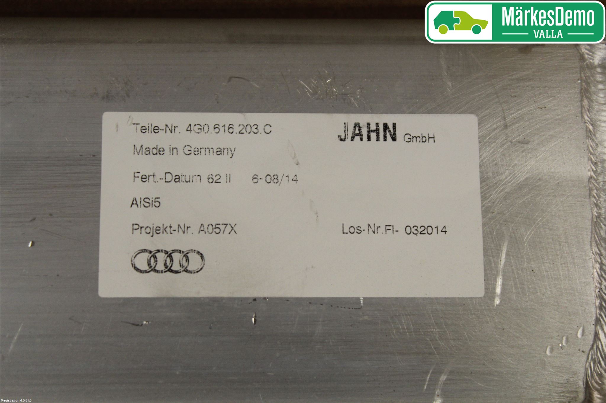 Audi A6 ALLROAD 12-18 Nivå/Luftförändring Trycktank