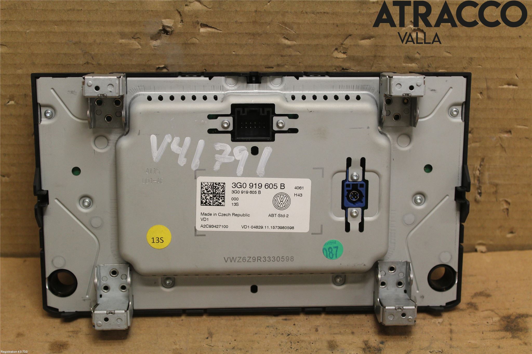 Volkswagen VW GOLF / E-GOLF VII 13-20 Multifunktionsdisplay