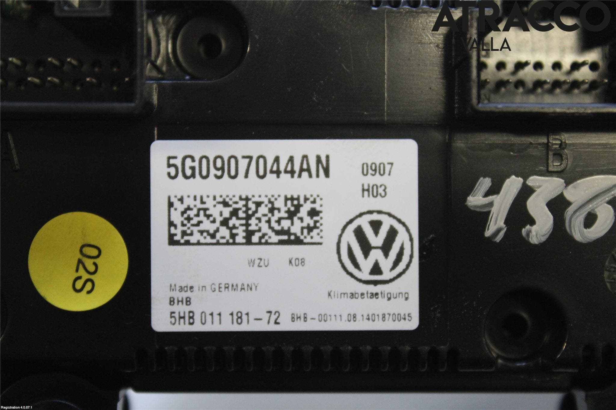 Volkswagen VW GOLF / E-GOLF VII 13-20 Ac Styrenhet Ac Manöveren