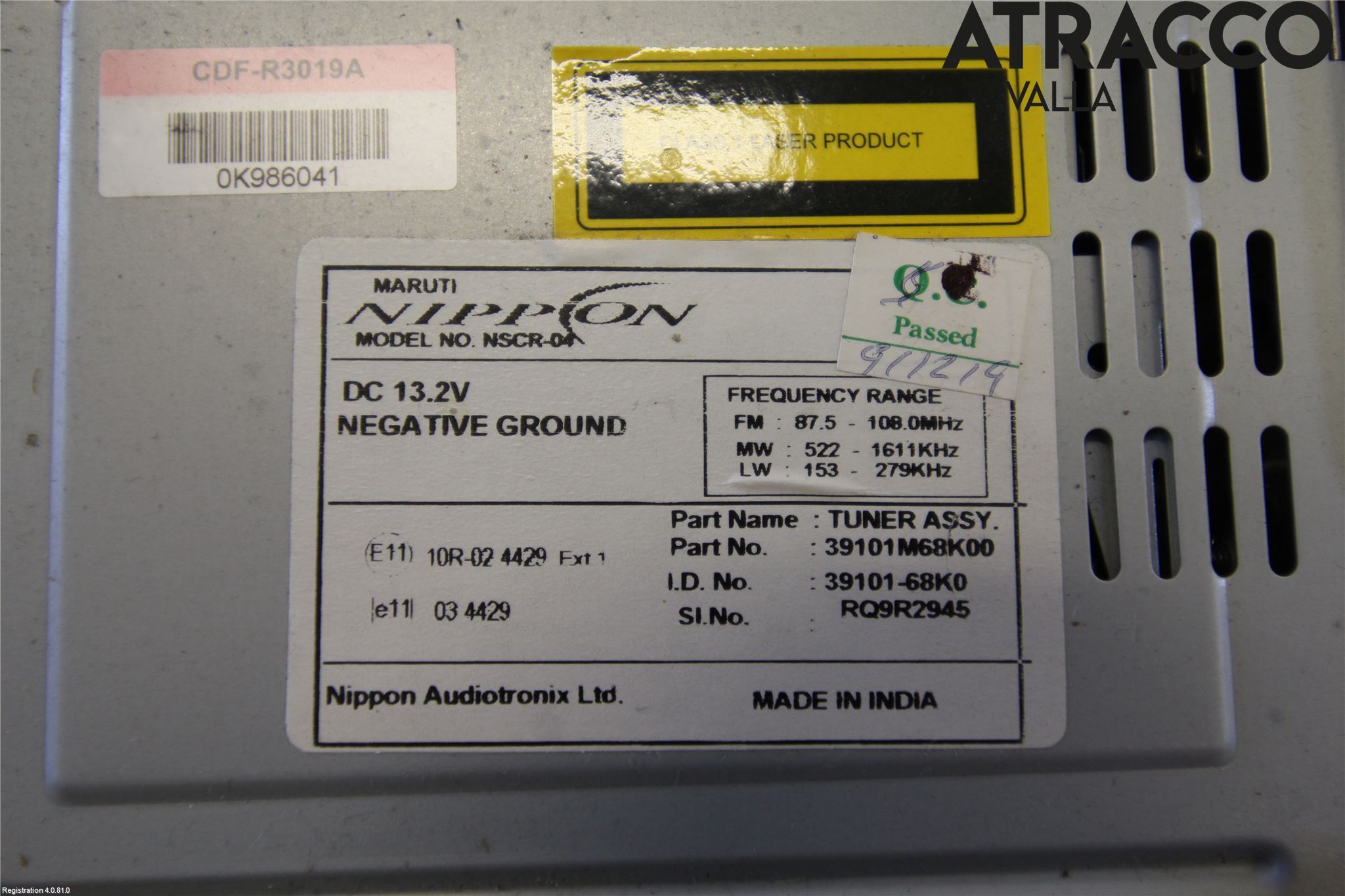 Suzuki ALTO 79-14 Cd Radio - Multimediapanel
