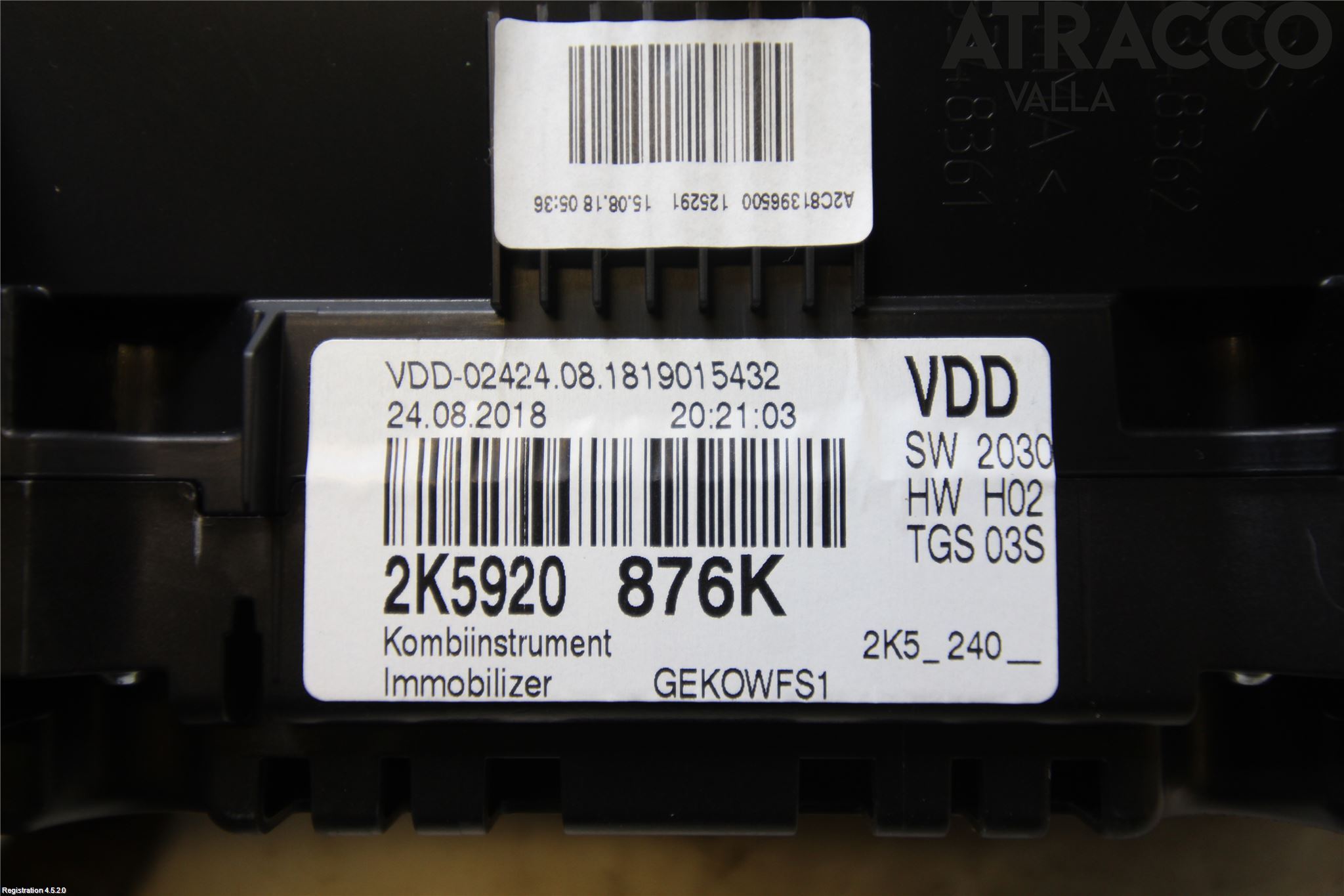 Volkswagen VW CADDY 16-20 Instrument Komb