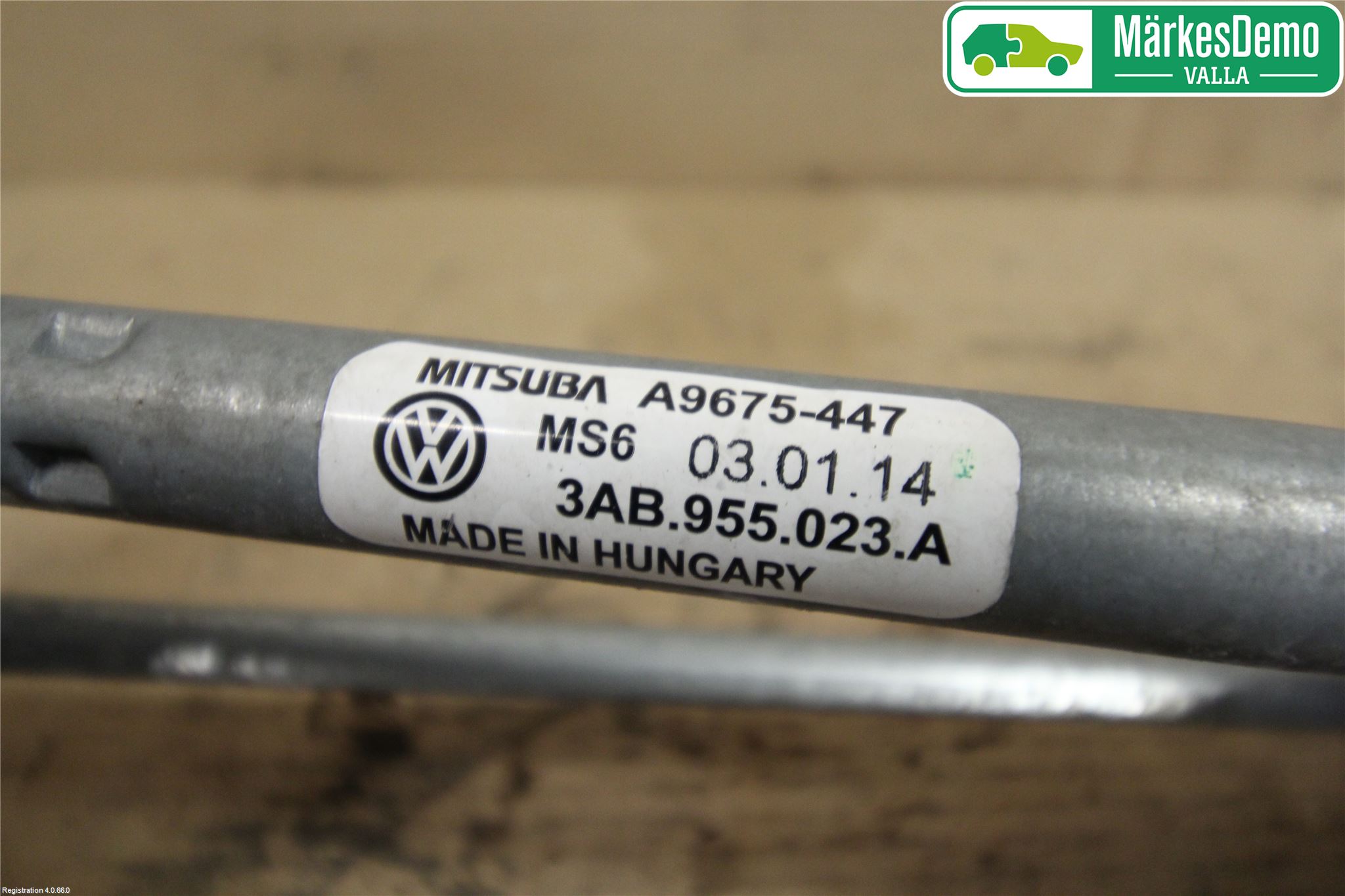 Volkswagen VW PASSAT 11-14 Torkarmekanism Vindruta