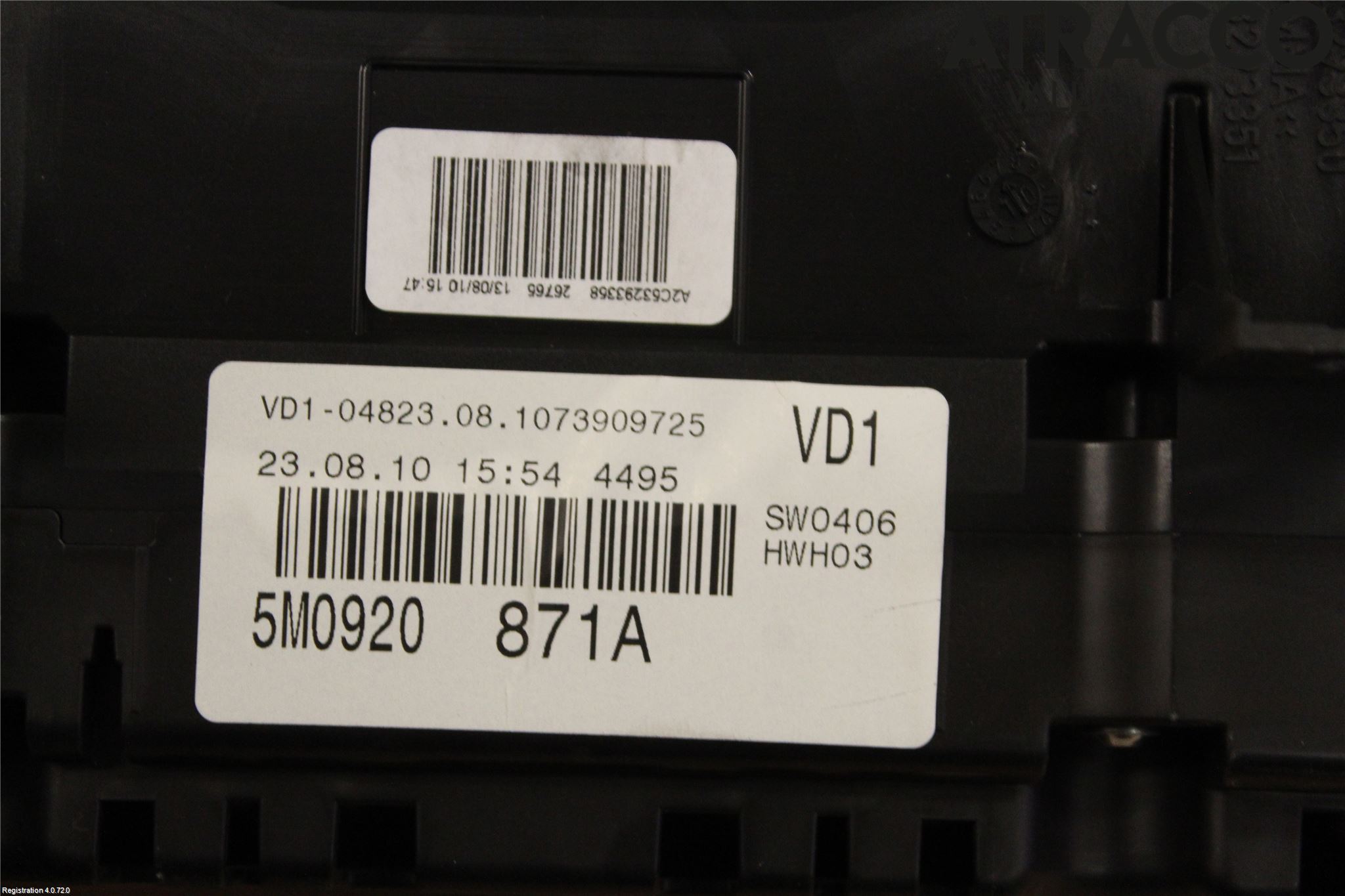 Volkswagen VW GOLF PLUS/CROSS GOLF 04-14 Instrument Komb