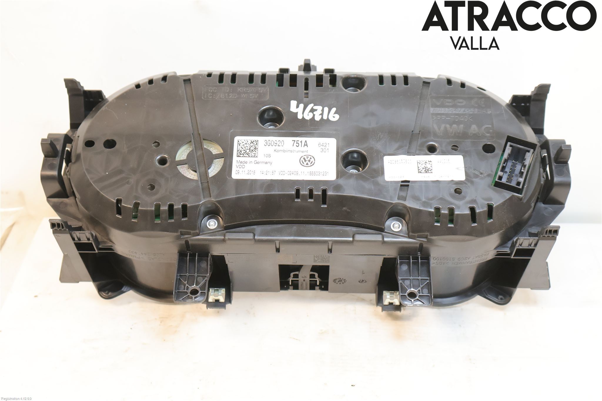 Volkswagen VW PASSAT 15-19 Instrument Komb
