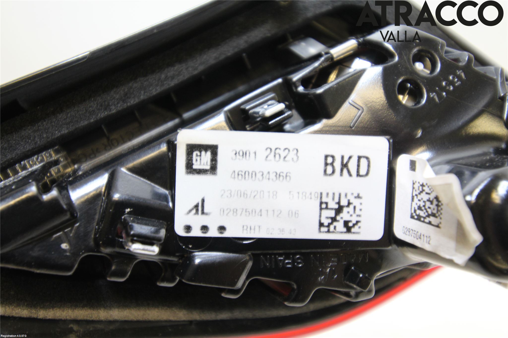 Opel CORSA E 15-19 Bakljus Lucka Vä