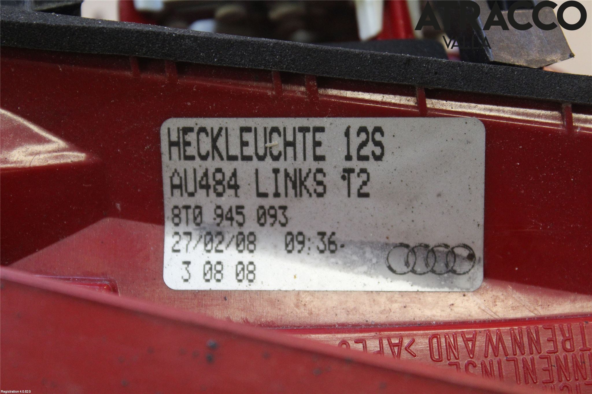 Audi A5 07-16 Bakljus Lucka Vä